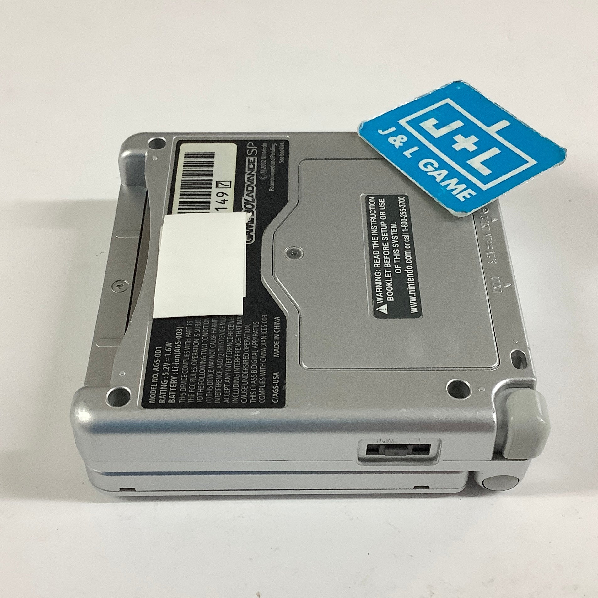 Nintendo Game Boy Advance SP Console AGS-001 (Silver) - (GBA) Game Boy Advance SP [Pre-Owned]