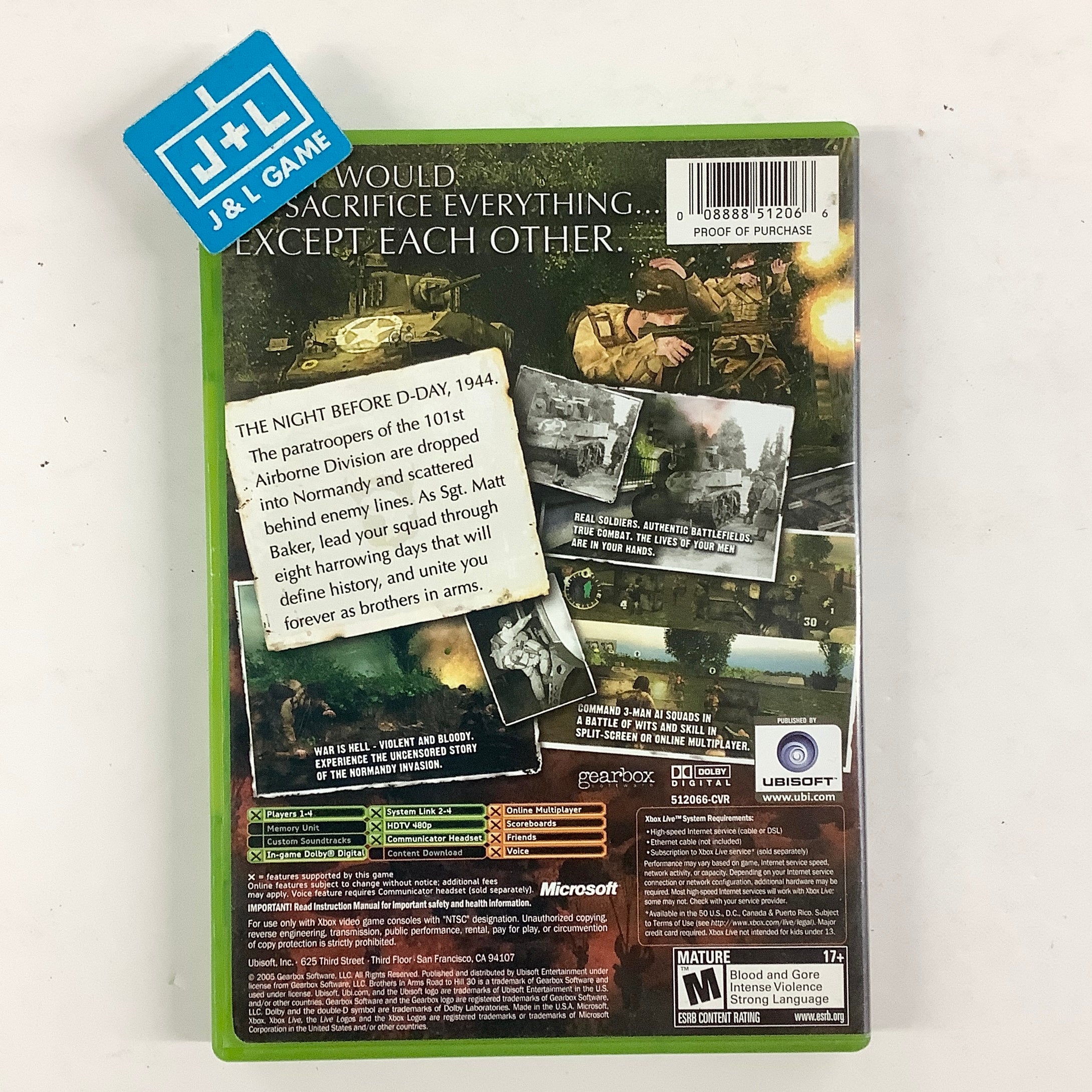 Brothers in Arms: Road to Hill 30 - (XB) Xbox [Pre-Owned] Video Games Ubisoft