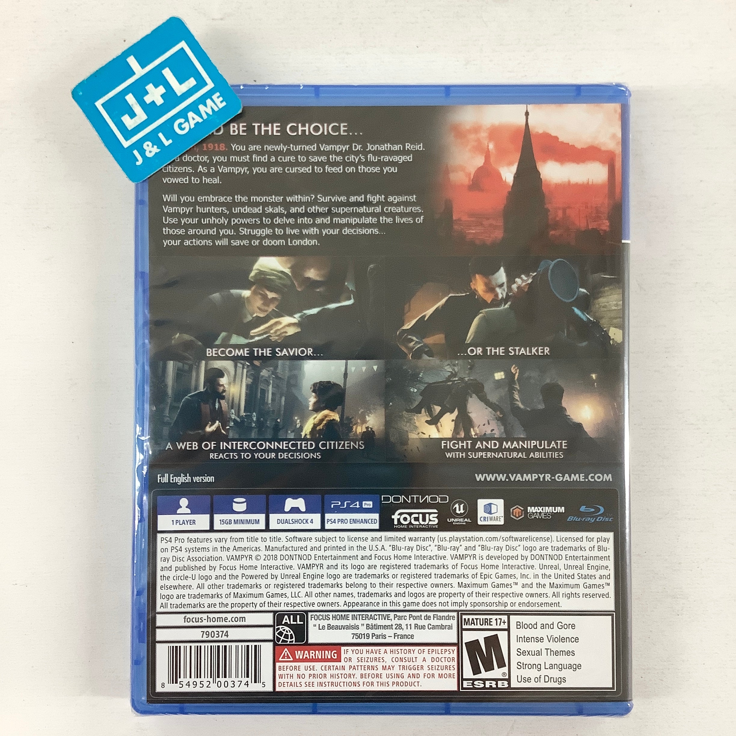 Vampyr - (PS4) PlayStation 4 Video Games Focus Home Interactive