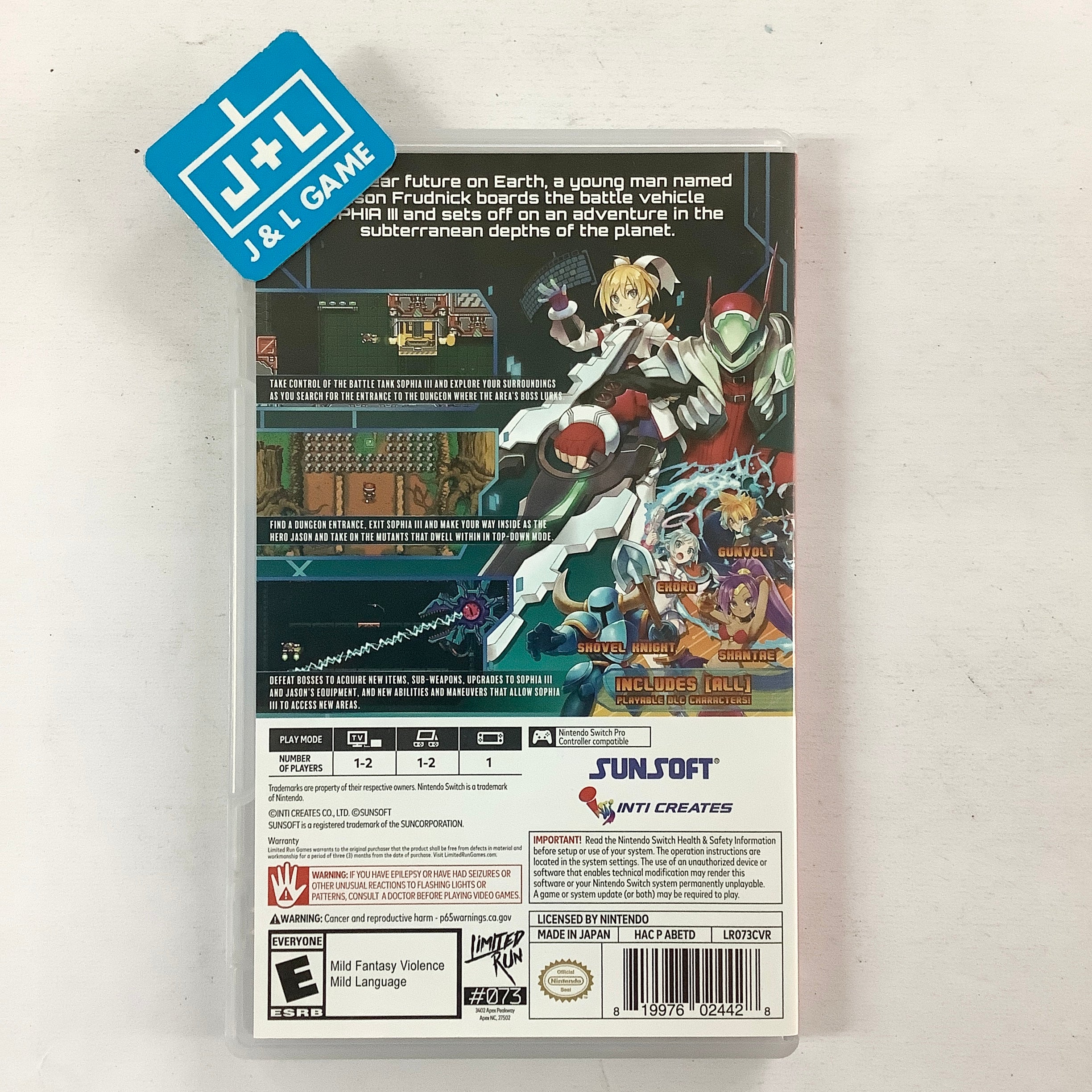 Blaster Master Zero (Limited Run #073) - (NSW) Nintendo Switch [Pre-Owned] Video Games Limited Run Games   