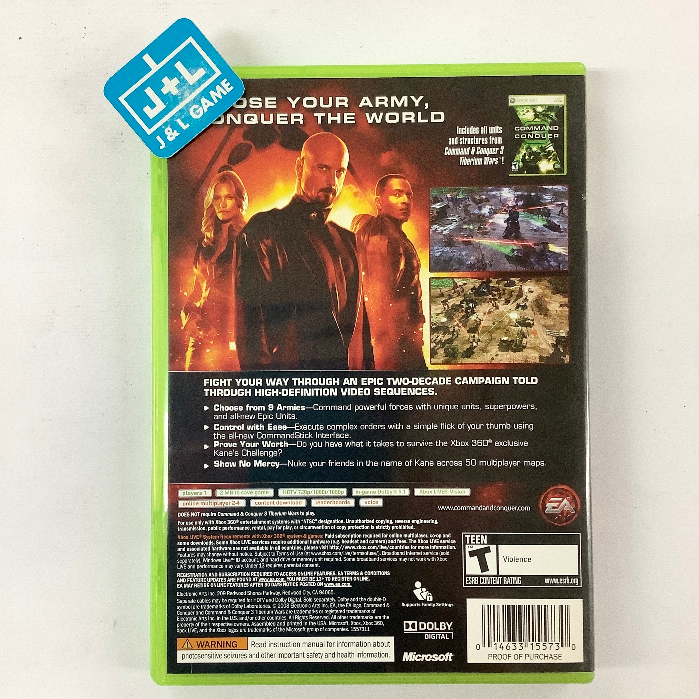 Command & Conquer 3: Kane's Wrath - Xbox 360 [Pre-Owned] Video Games EA Games   