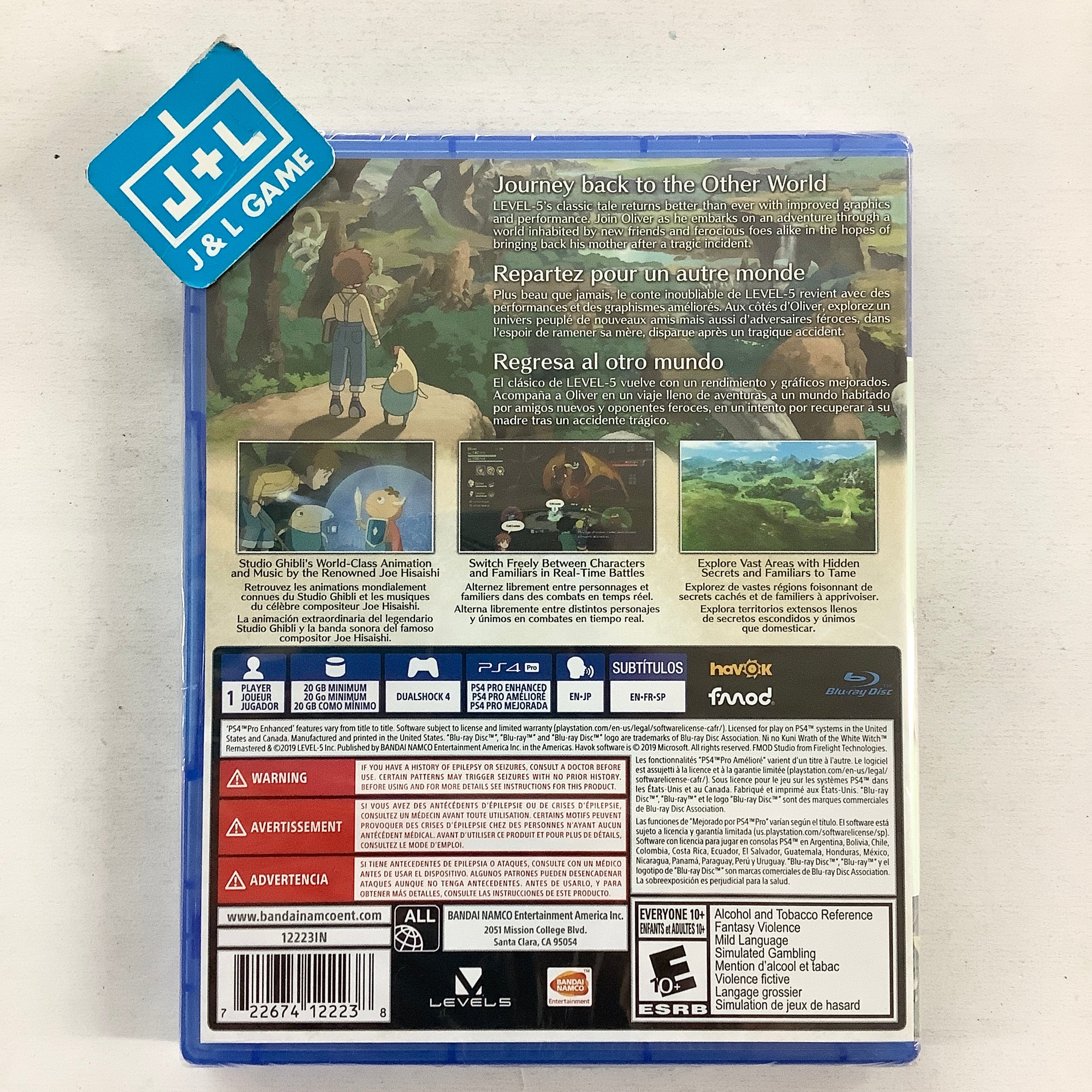 Ni no Kuni: Wrath of the White Witch Remastered - (PS4) PlayStation 4 Video Games Bandai Namco