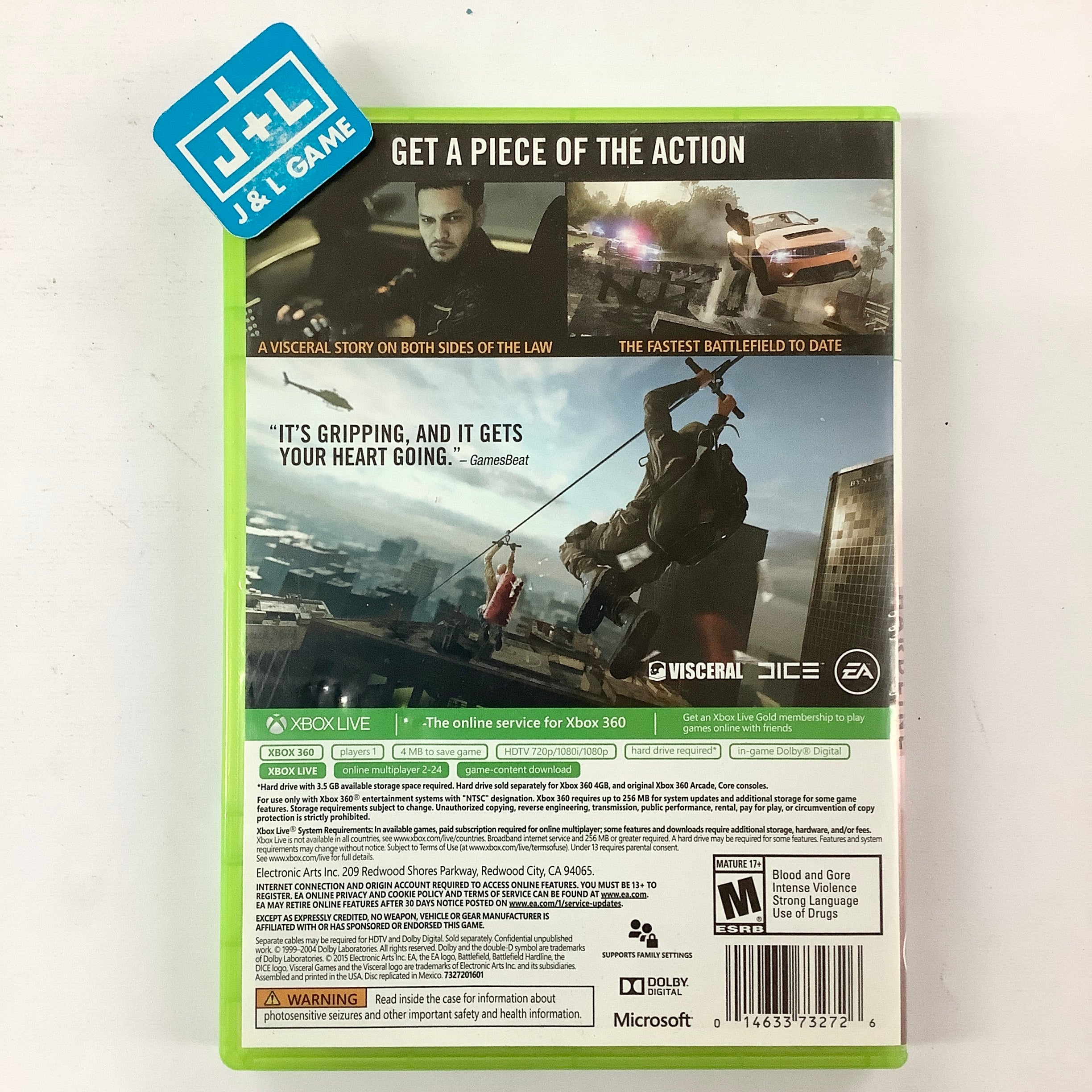 Battlefield Hardline - Xbox 360 [Pre-Owned] | J&L Game