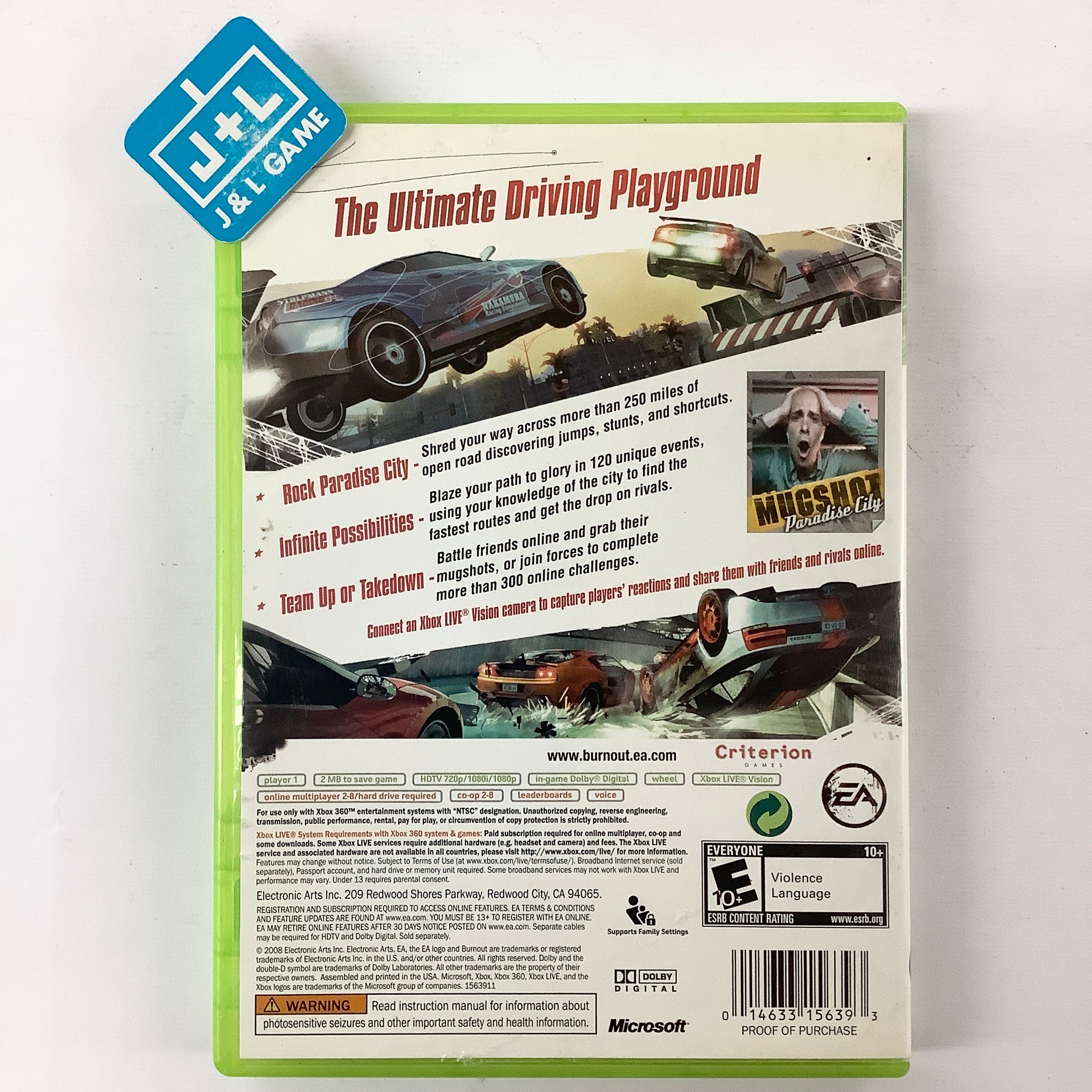 Burnout Paradise - Xbox 360 [Pre-Owned] Video Games Electronic Arts   