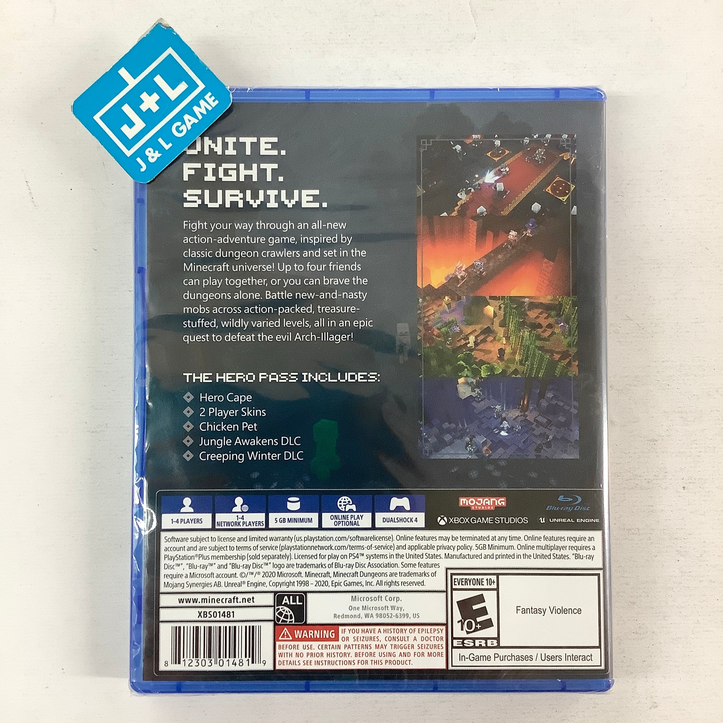 Minecraft Dungeons (Hero Edition) - (PS4) PlayStation 4 | J&L Game