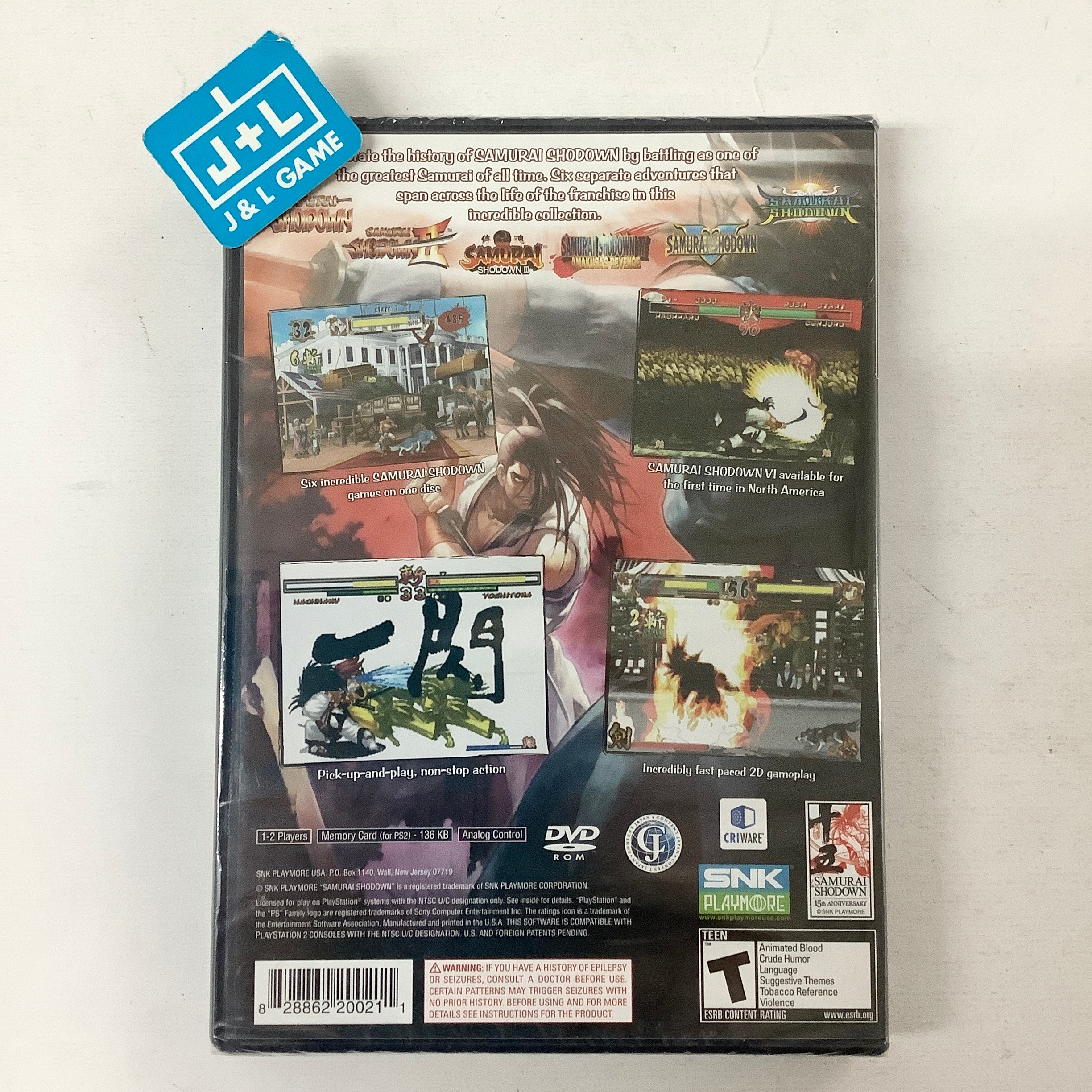 Samurai Shodown Anthology - (PS2) PlayStation 2 Video Games SNK Playmore   