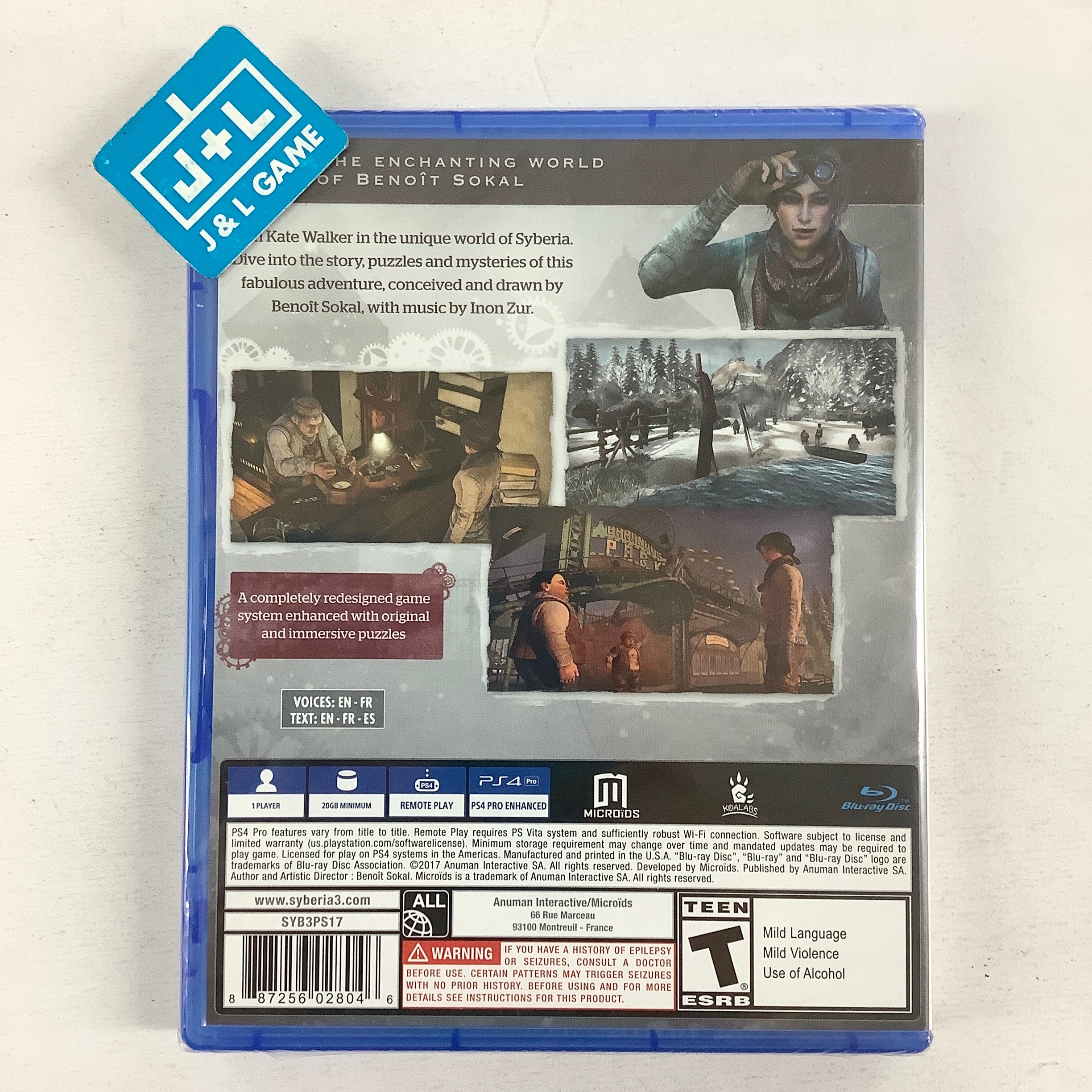 Syberia 3 - (PS4) PlayStation 4 Video Games Microids