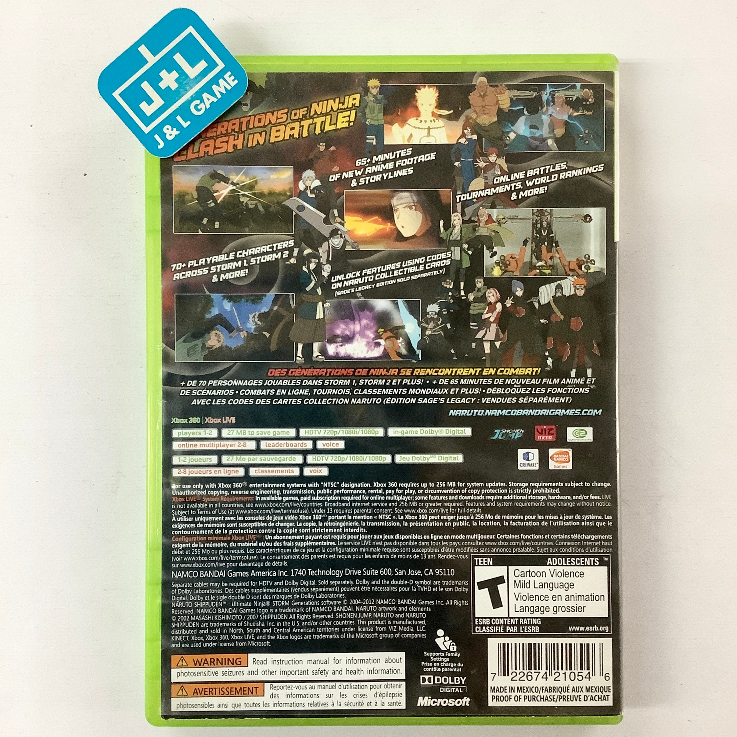 Naruto Shippuden: Ultimate Ninja Storm Generations - Xbox 360 [Pre