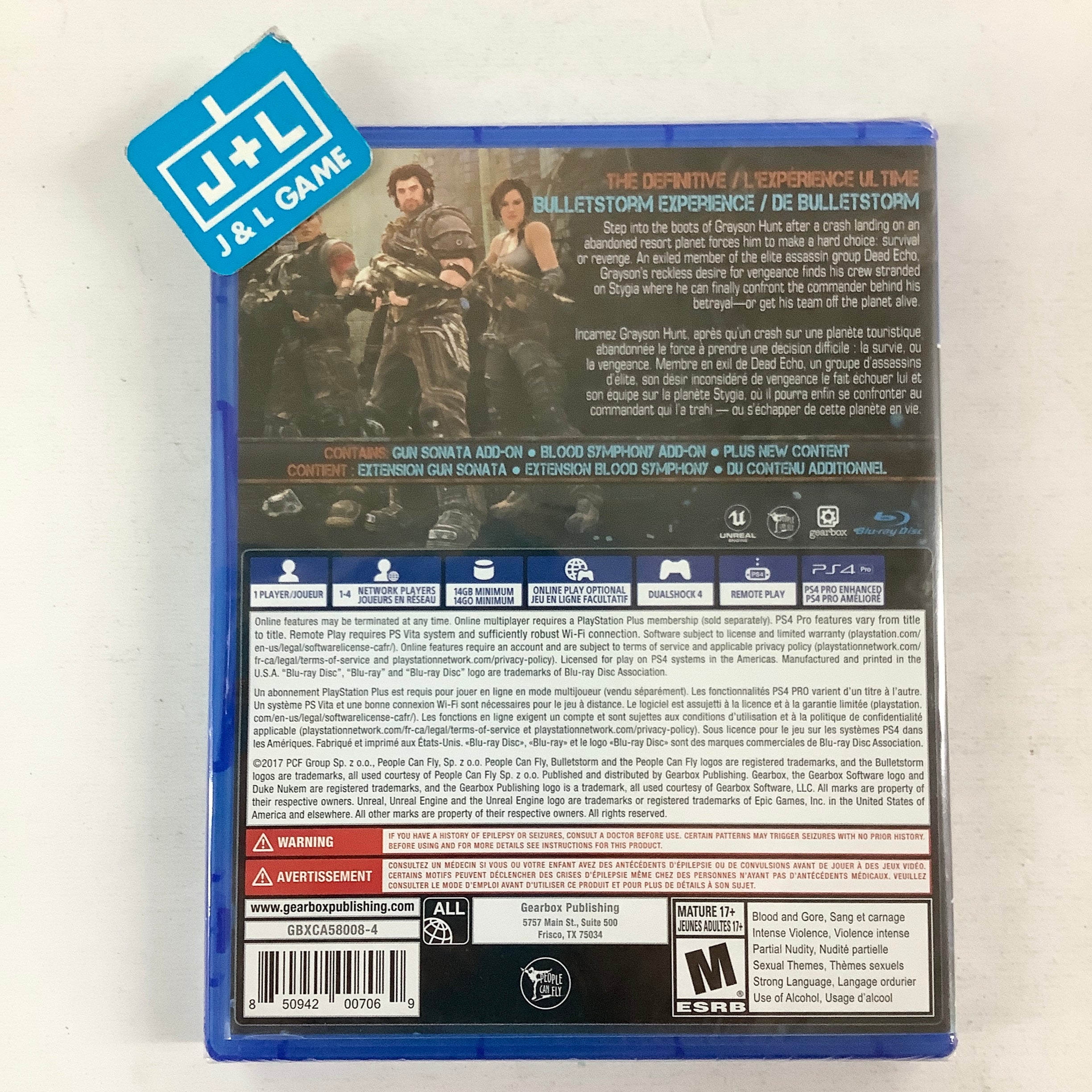 Bulletstorm: Full Clip Edition - (PS4) PlayStation 4 Video Games Gearbox Publishing