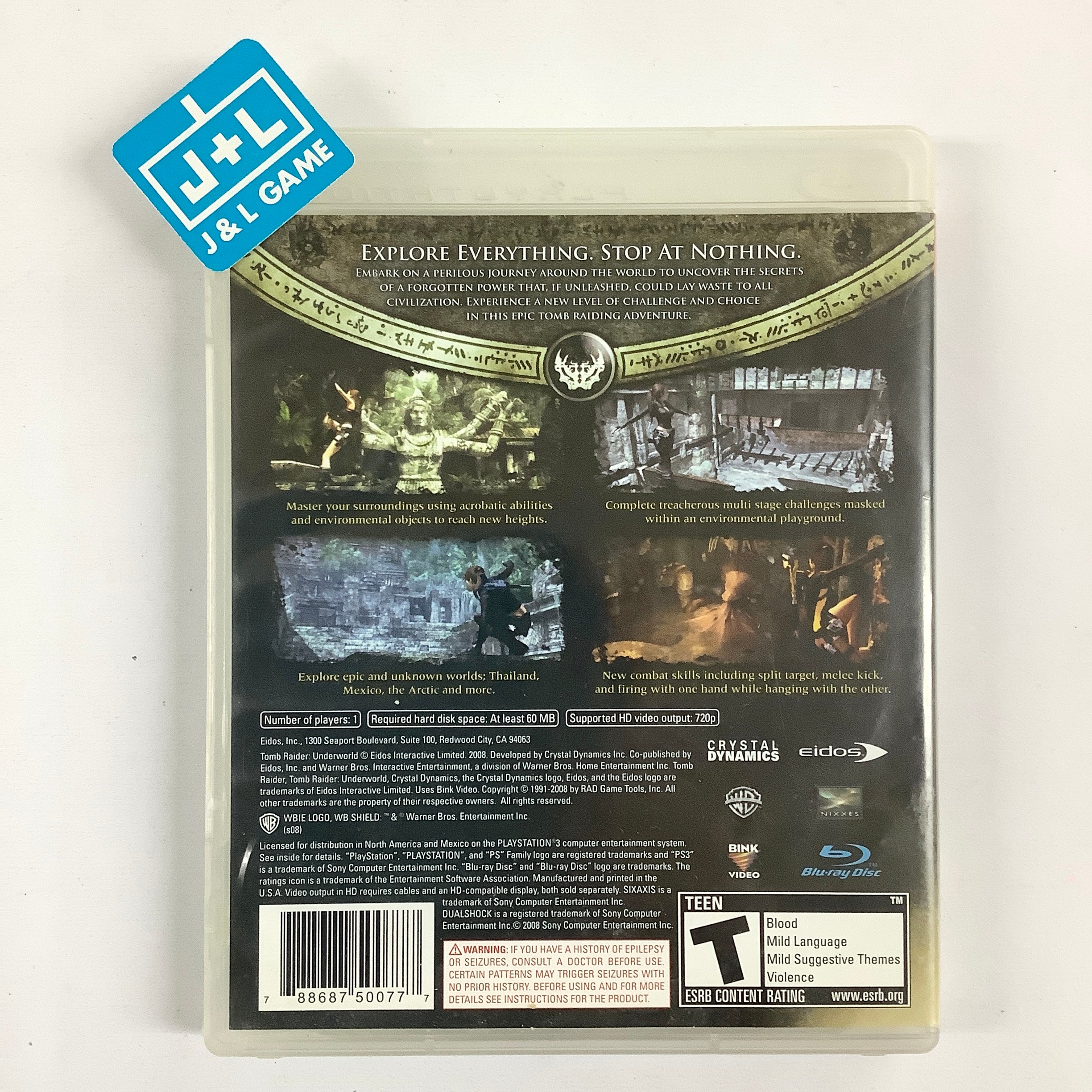 Tomb Raider: Underworld - (PS3) PlayStation 3 [Pre-Owned] | J&L Game