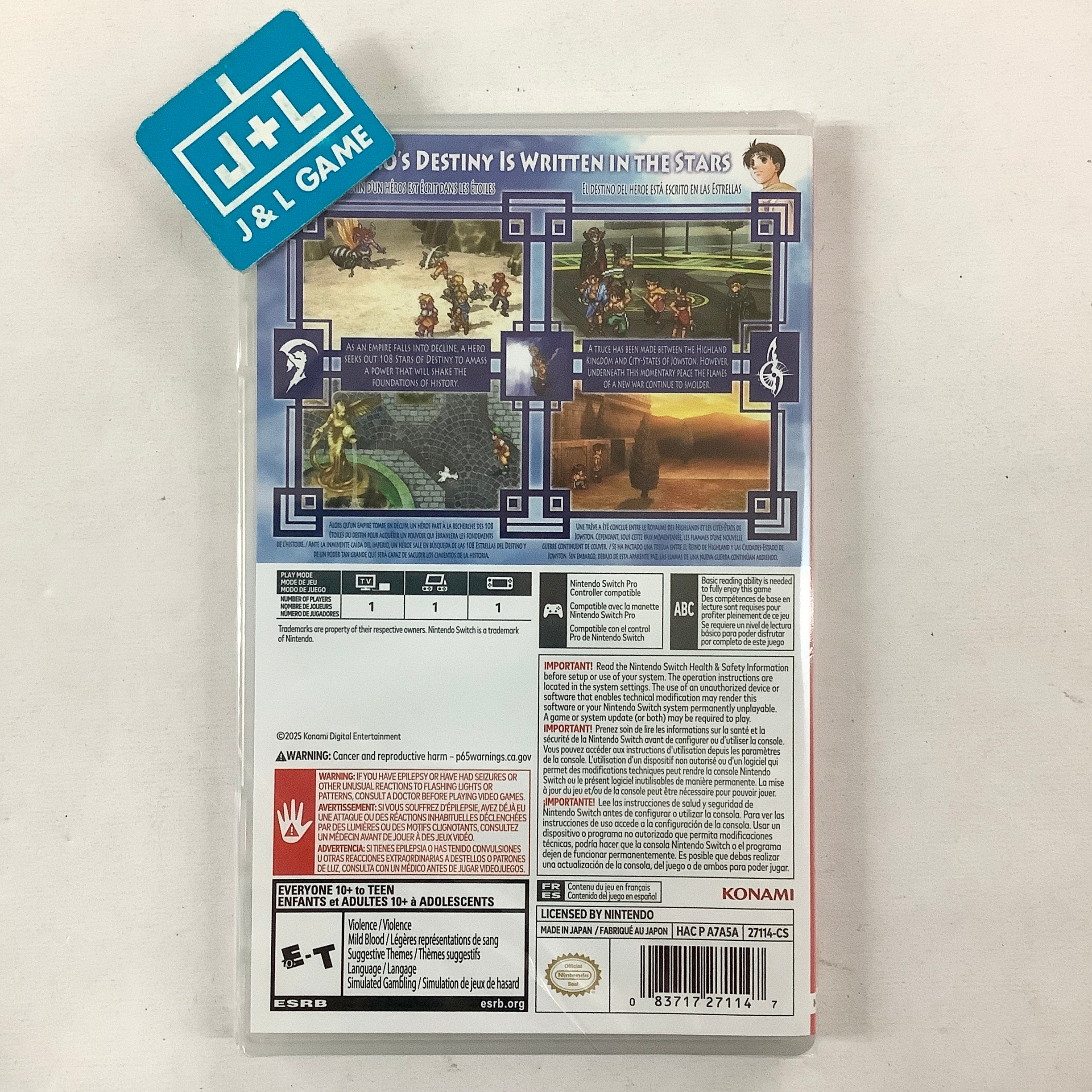 Suikoden I & II HD Remaster (Day One Edition) - (NSW) Nintendo Switch Video Games Konami
