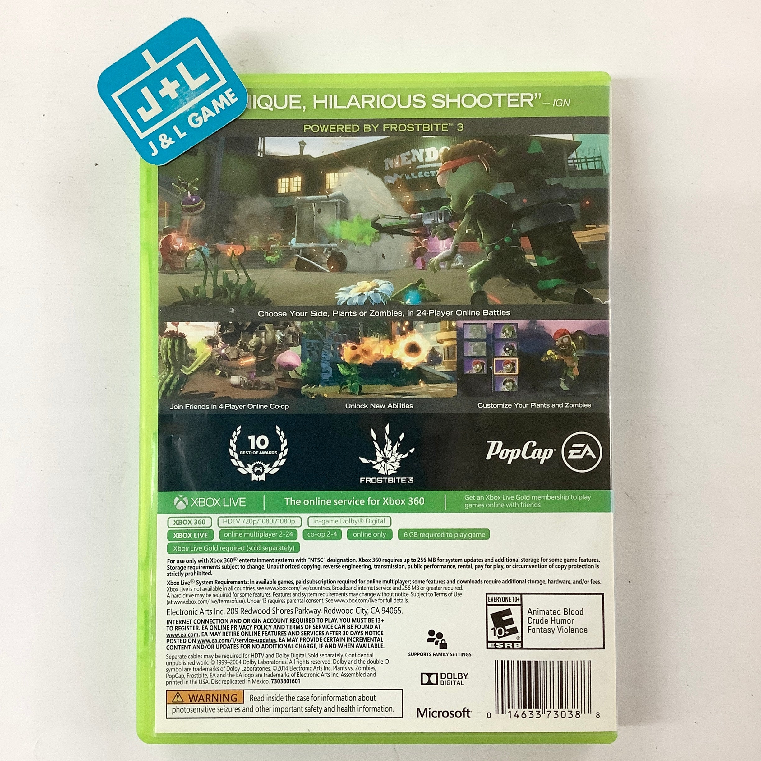 Plants vs Zombies: Garden Warfare - Xbox 360 [Pre-Owned] Video Games Electronic Arts   