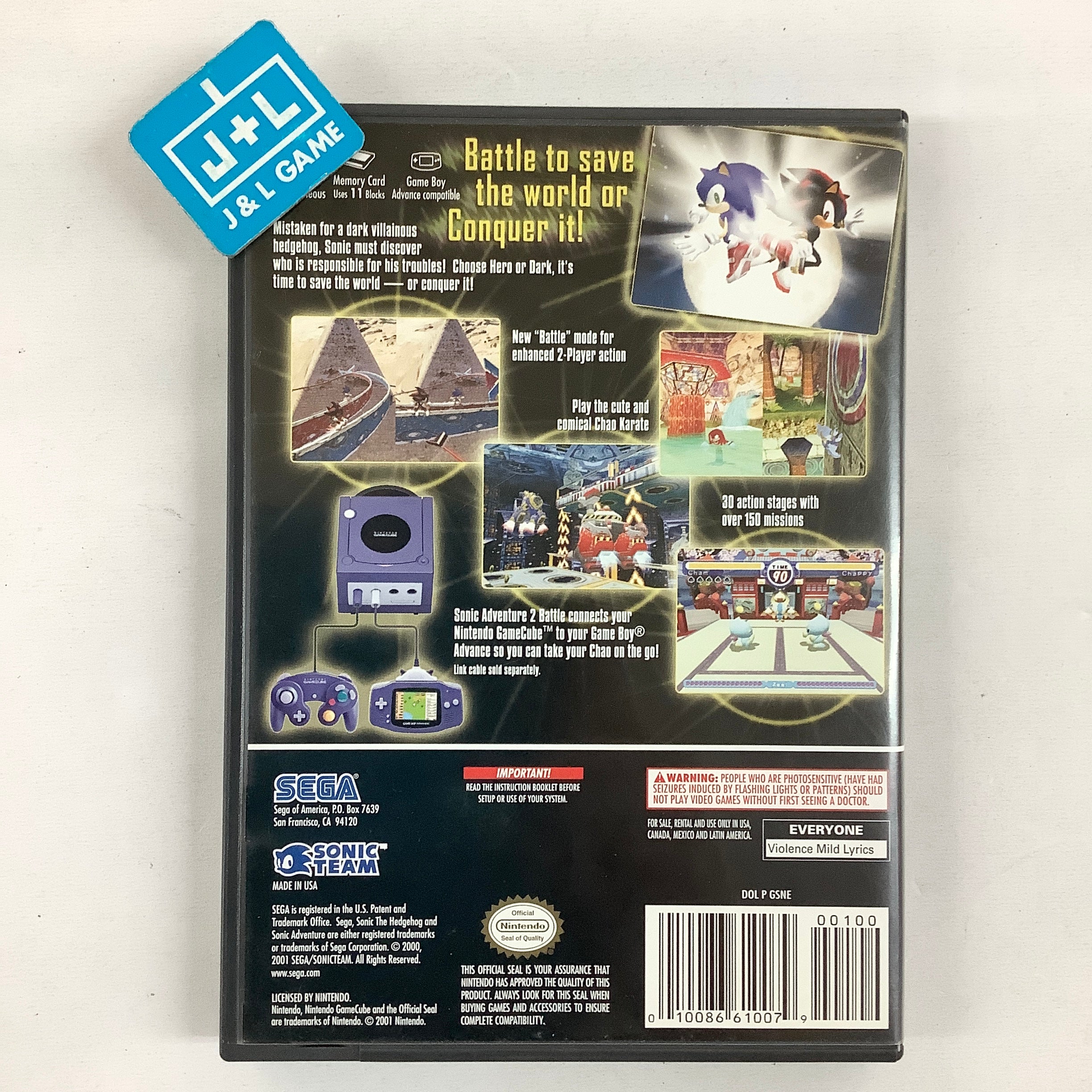 Sonic Adventure 2 Battle - (GC) GameCube [Pre-Owned] Video Games Sega