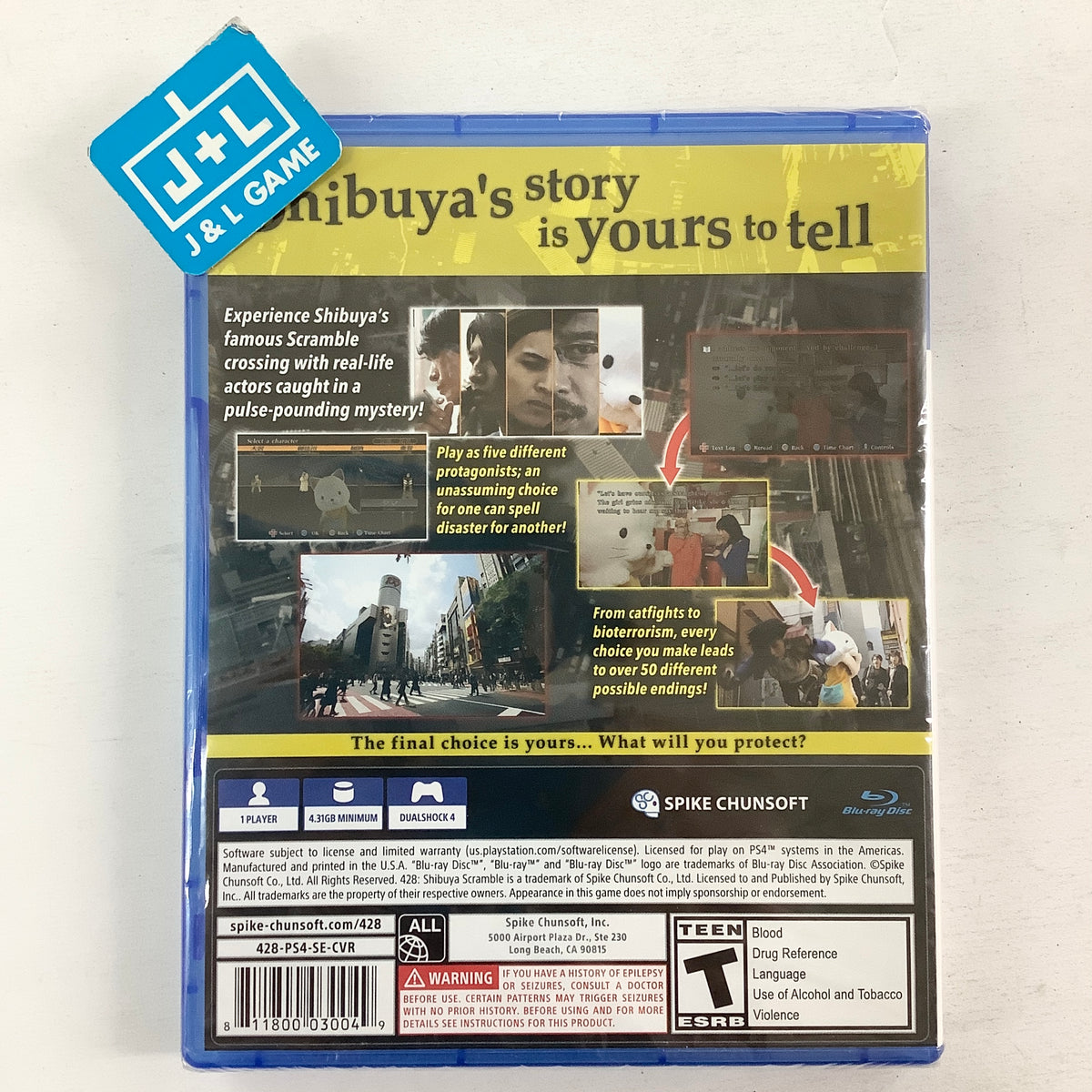 Jeu PS4 428 Shibuya Scramble, PAL FR, Occasion Bon état