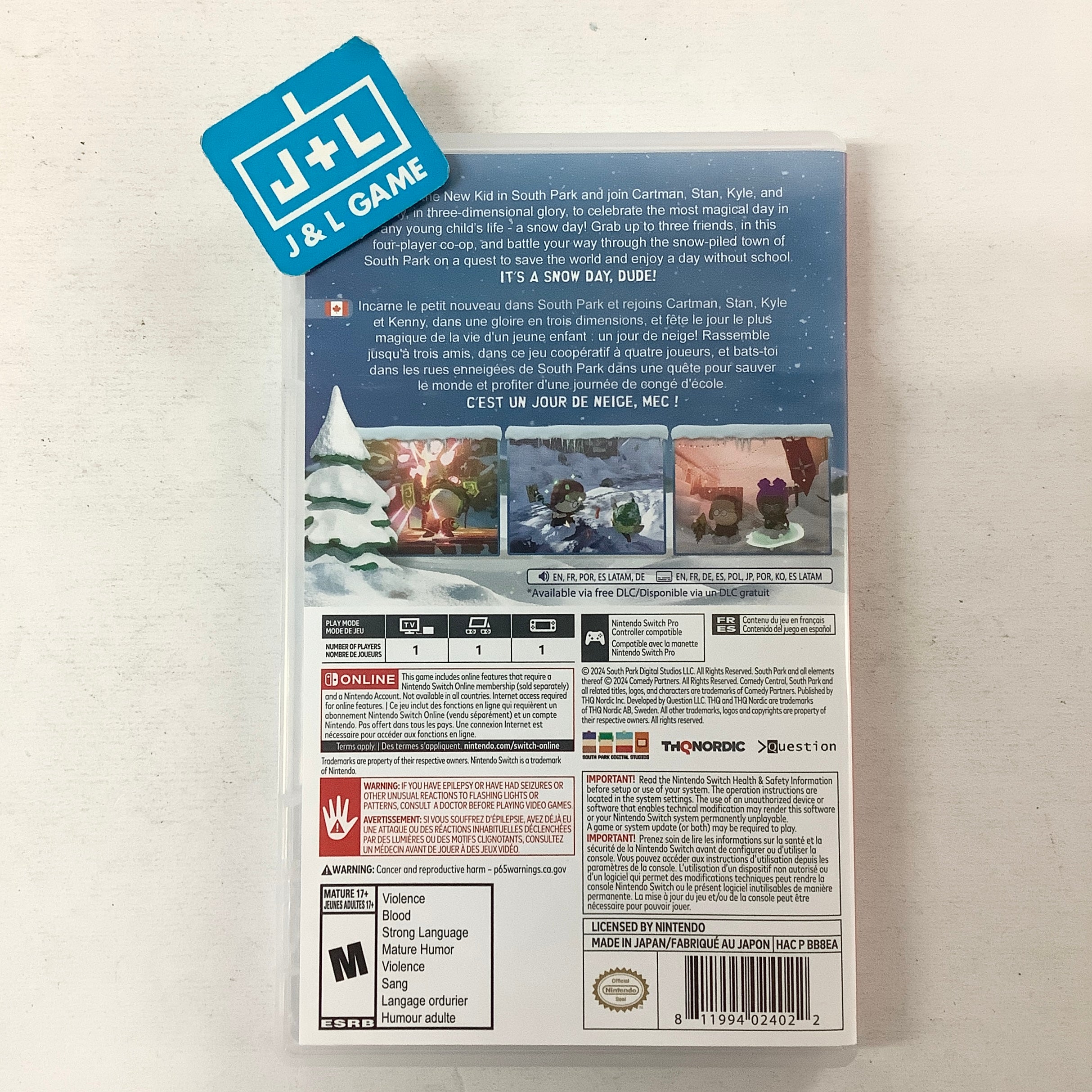 South Park: Snow Day - (NSW) Nintendo Switch [Pre-Owned] Video Games THQ Nordic   