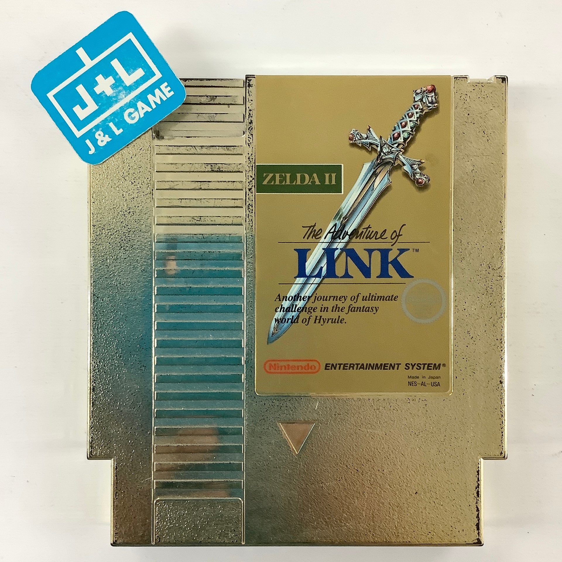 Nes Cartridge Zelda The Adventure Of Link Gold Cartridge