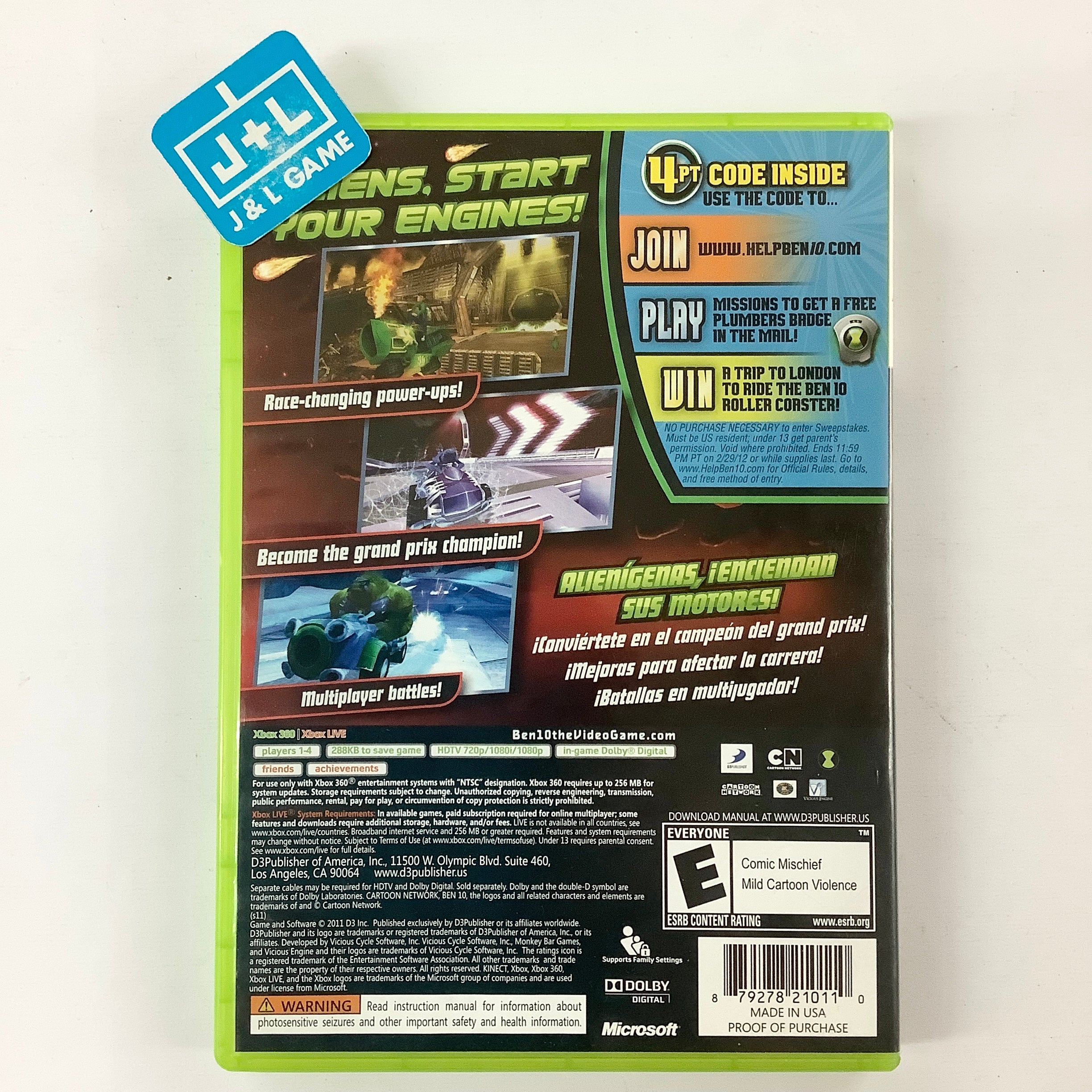 Ben 10: Galactic Racing - Xbox 360 [Pre-Owned] Video Games D3Publisher   