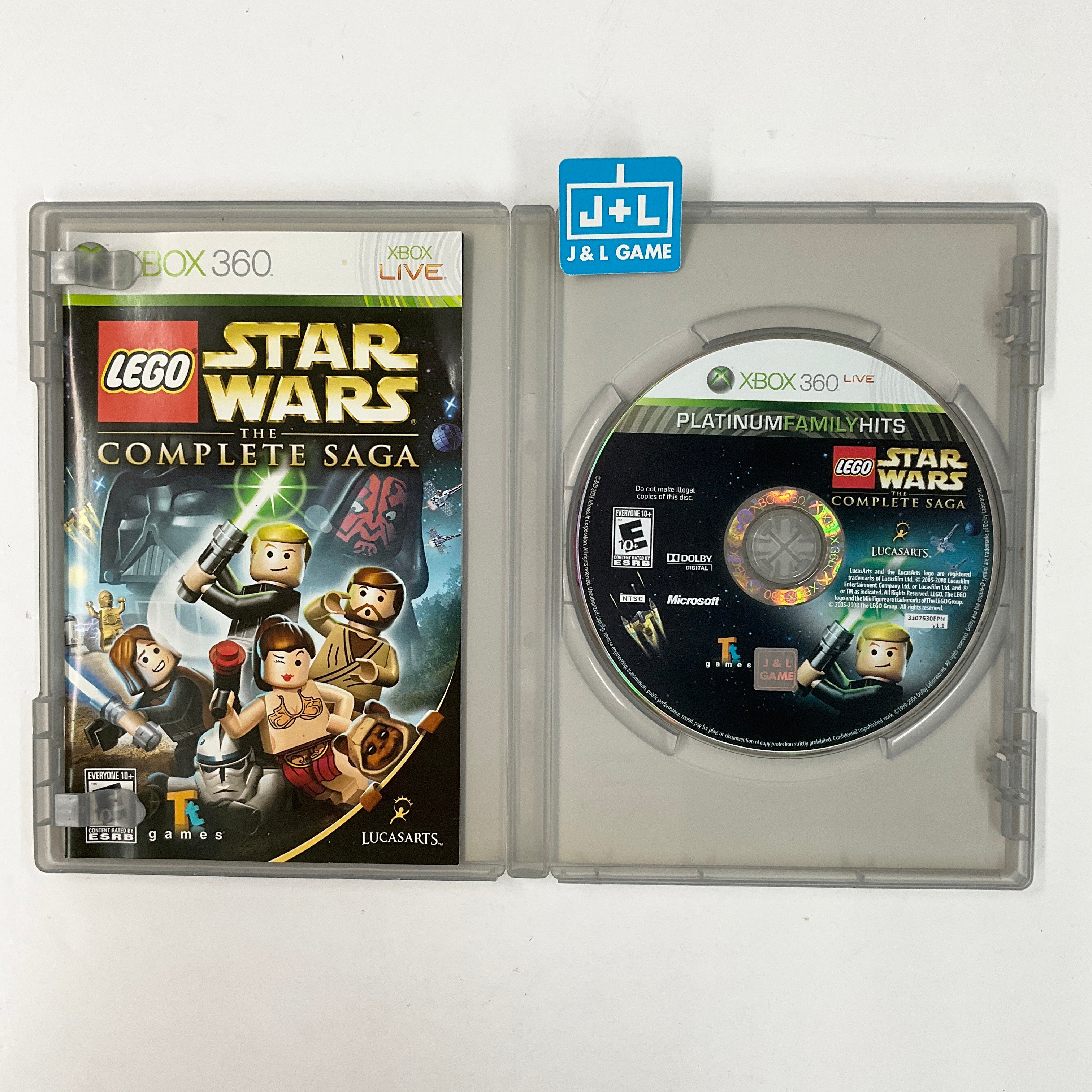 LEGO Star Wars: The Complete Saga (Platinum Hits) - Xbox 360 [Pre-Owned] Video Games LucasArts   