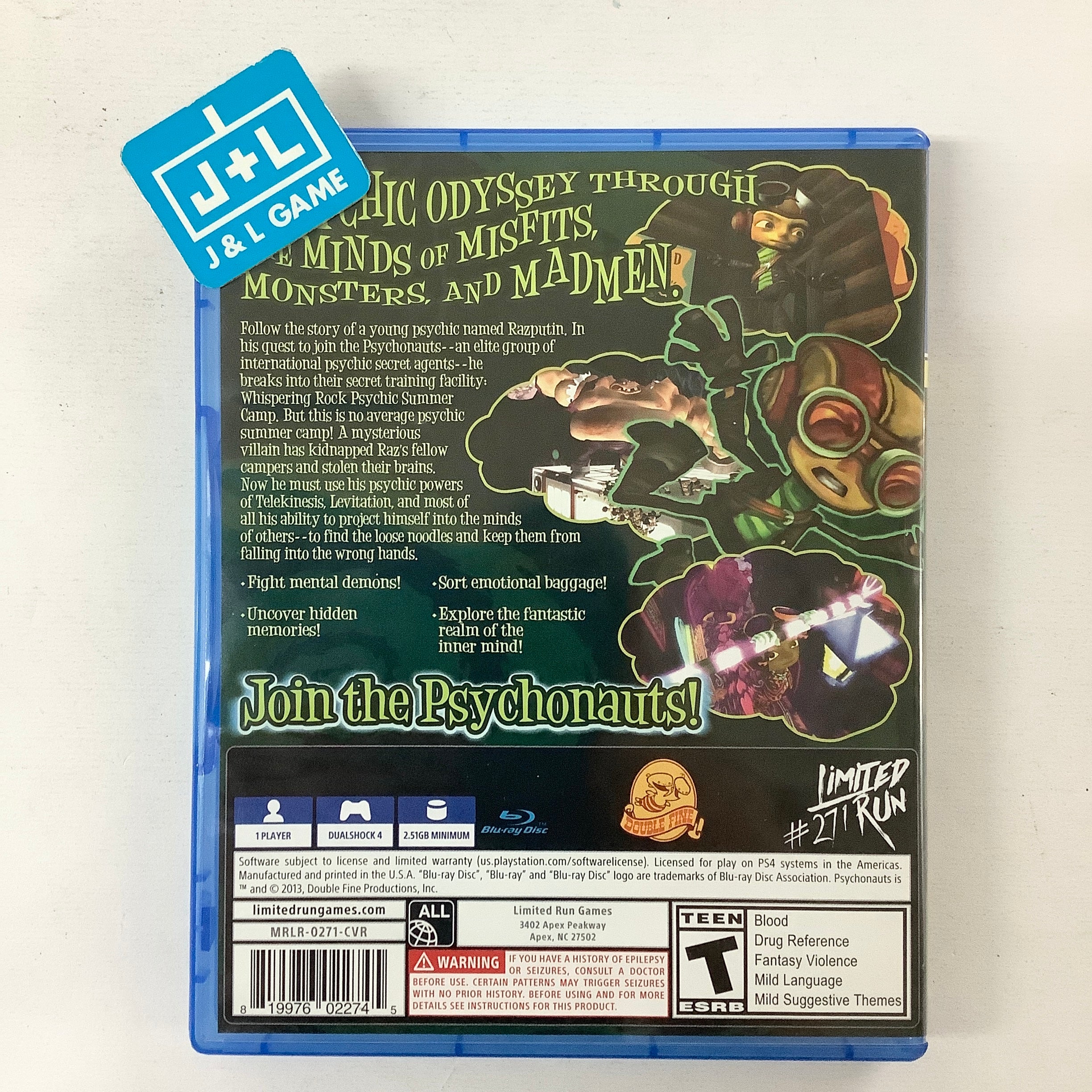 Psychonauts (Limited Run #271) - (PS4) PlayStation 4 [Pre-Owned