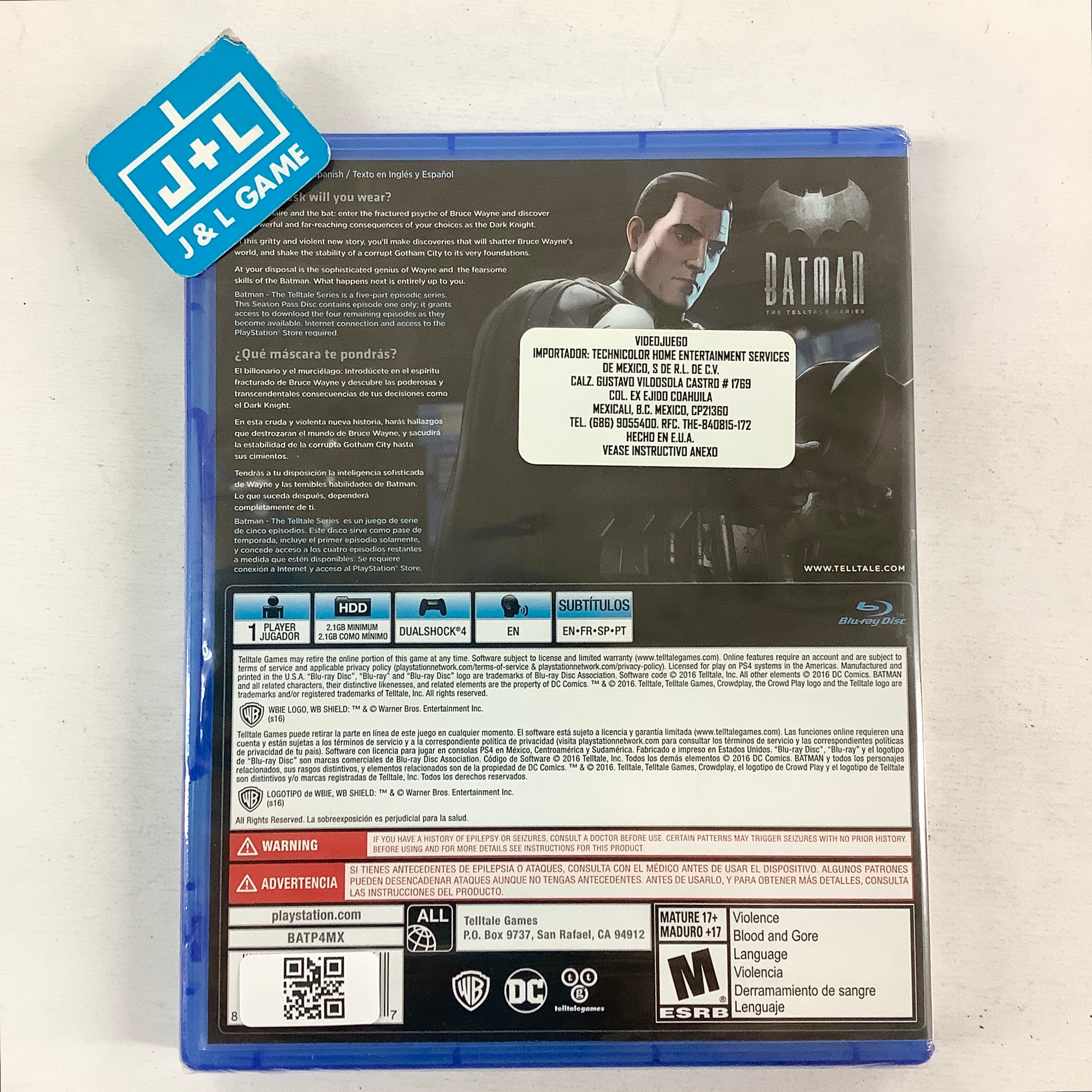Batman: The Telltale Series - (PS4) PlayStation 4 Video Games Telltale Games