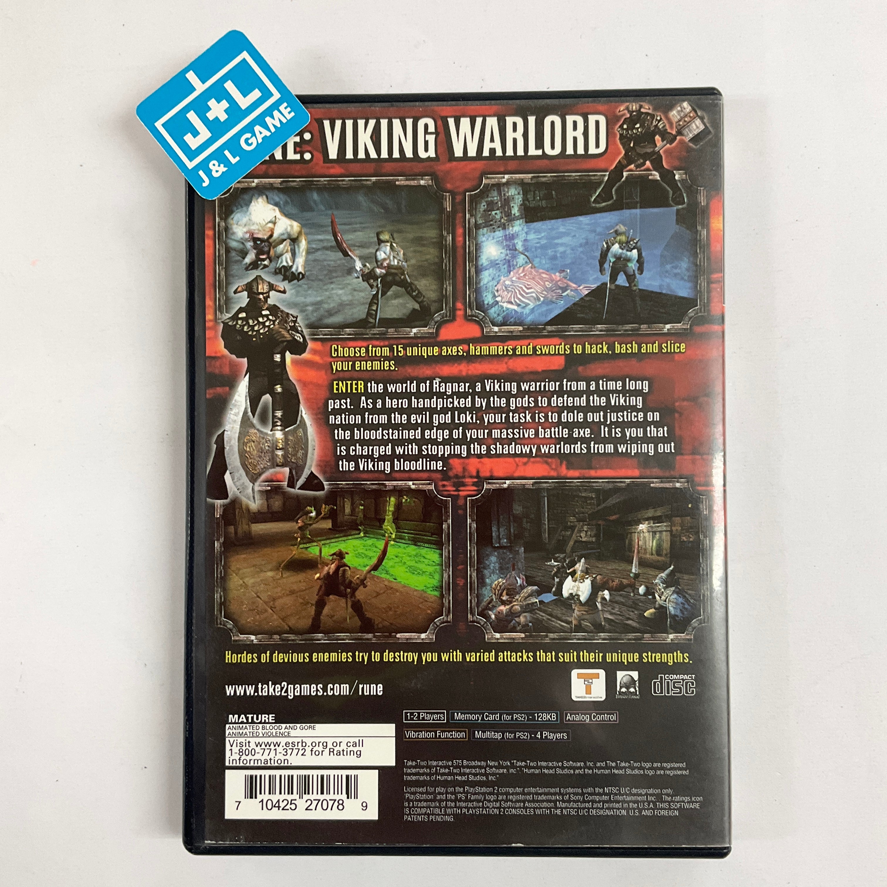 Rune: Viking Warlord - (PS2) PlayStation 2 [Pre-Owned] Video Games Take-Two Interactive   