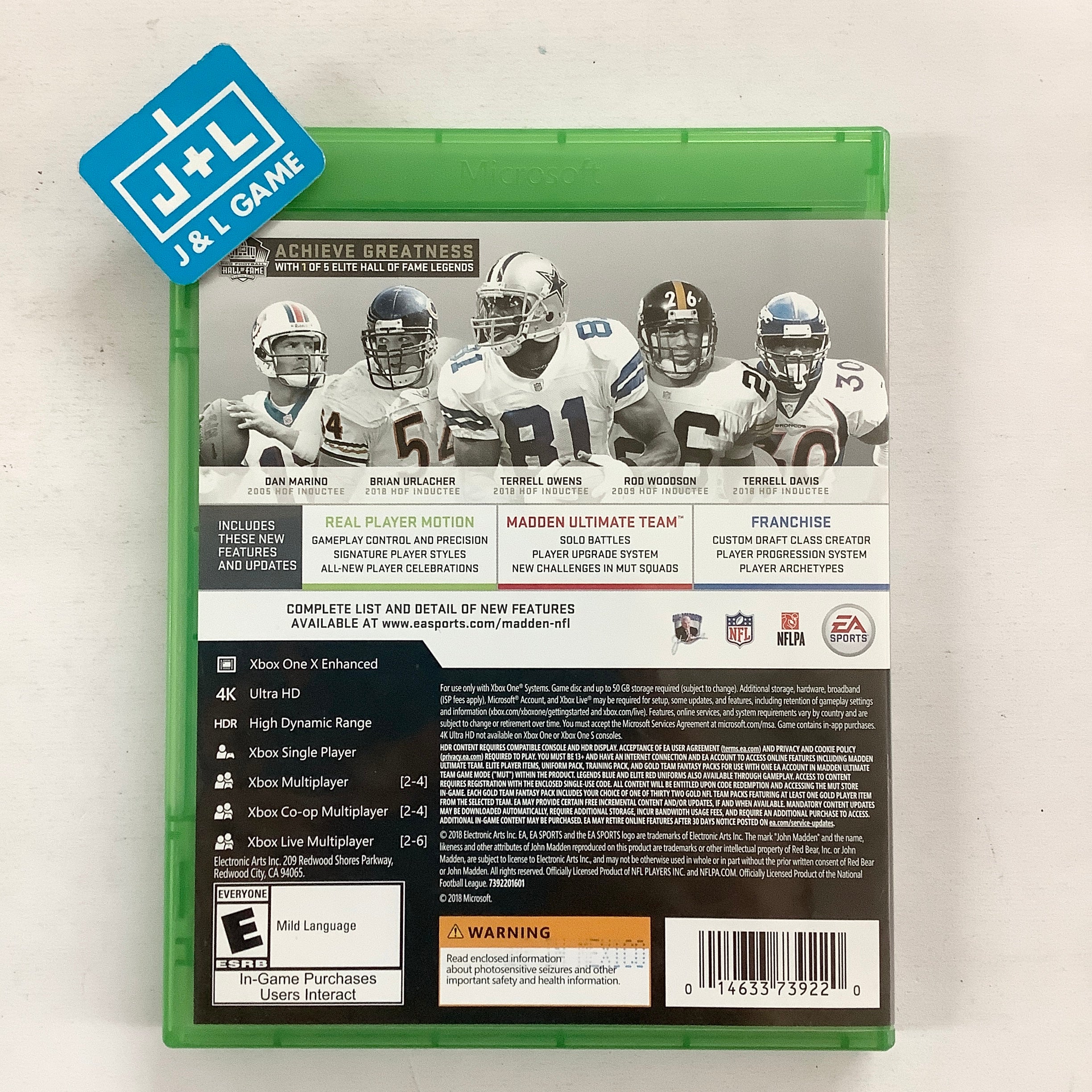 Madden NFL 19 (Hall of Fame Edition) - (XB1) Xbox One [Pre-Owned] Video Games Electronic Arts   