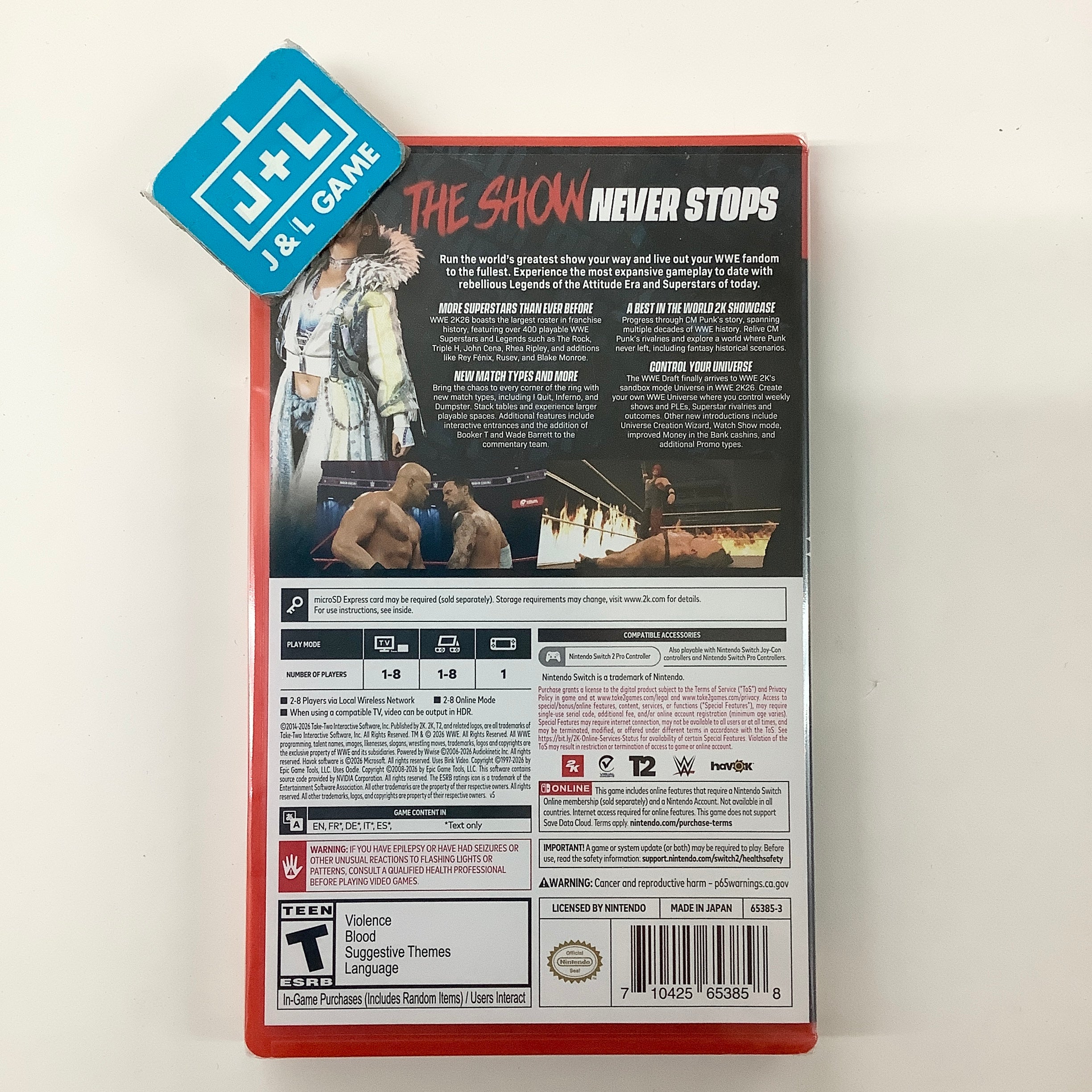 WWE 2K26 - (NS2) Nintendo Switch 2 Video Games 2K Games