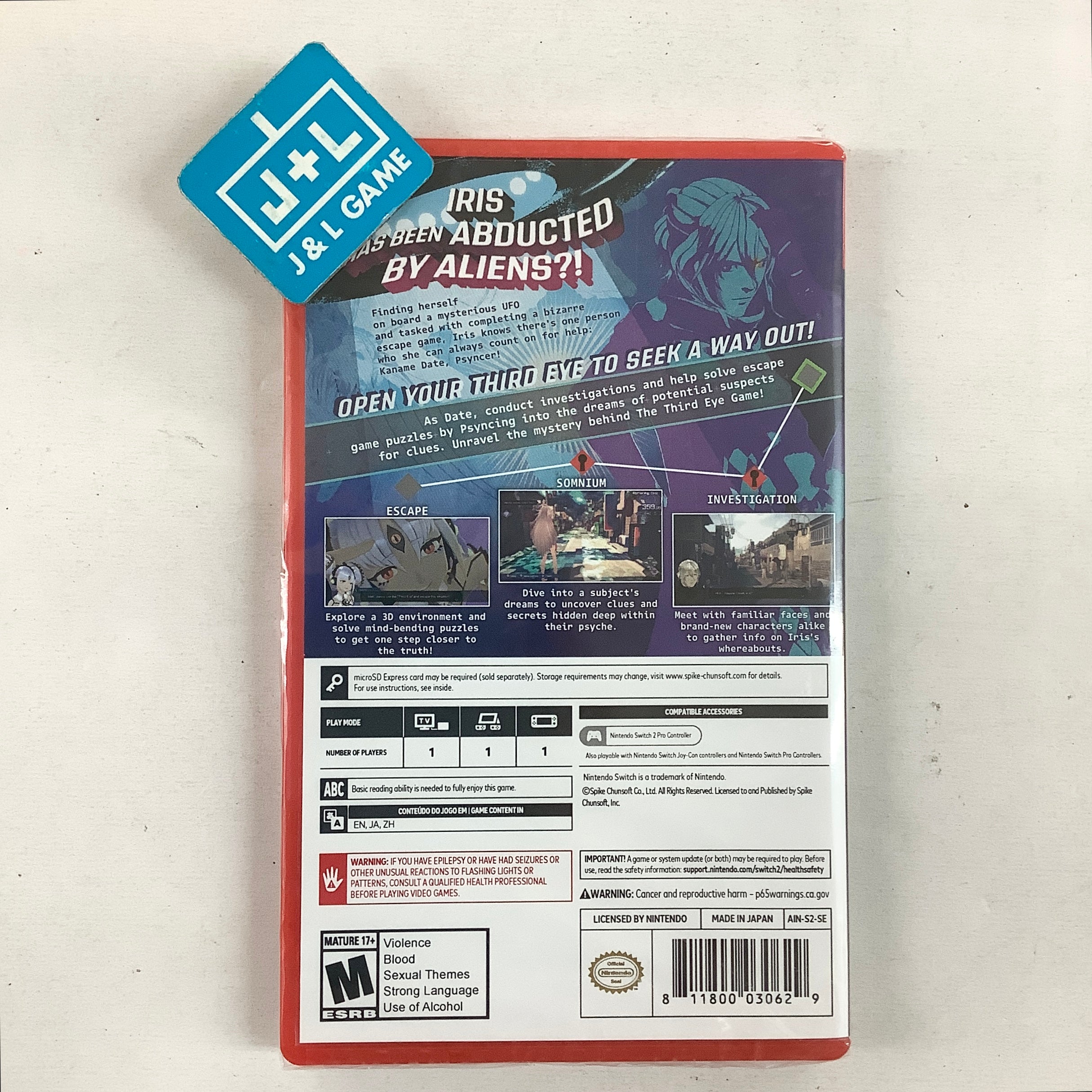 No Sleep For Kaname Date - From AI: The Somnium Files - (NS2) Nintendo Switch 2 Video Games Spike Chunsoft