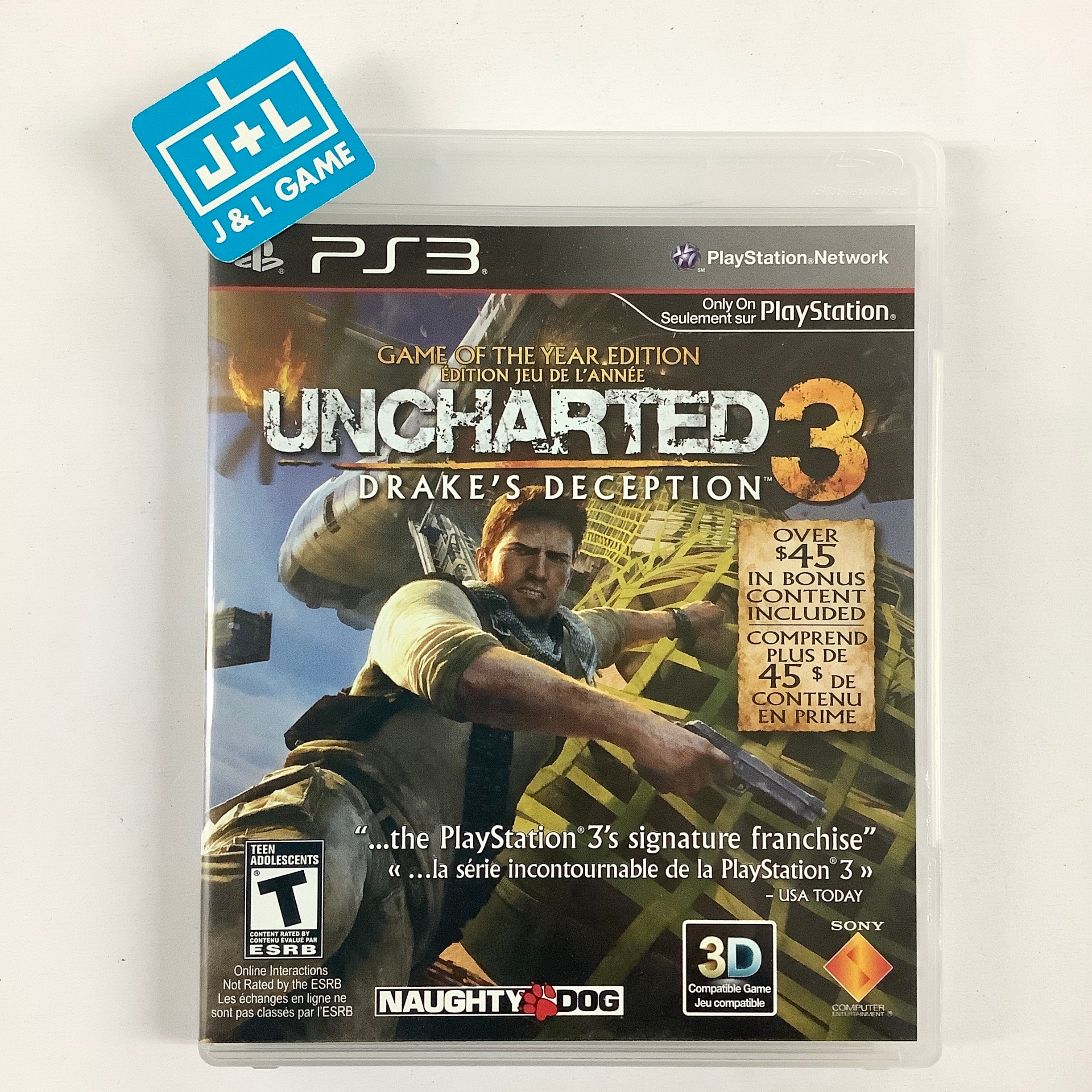Uncharted 3: Drake's Deception (Game of the Year Edition) - (PS3) PlayStation 3 [Pre-Owned] Video Games Sony   