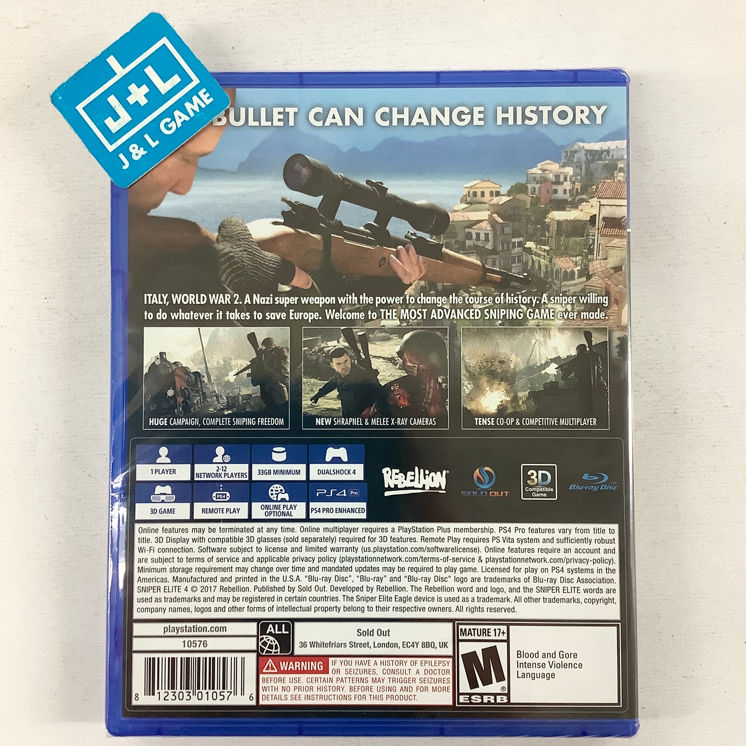 Sniper Elite 4 - (PS4) PlayStation 4 Video Games Rebellion