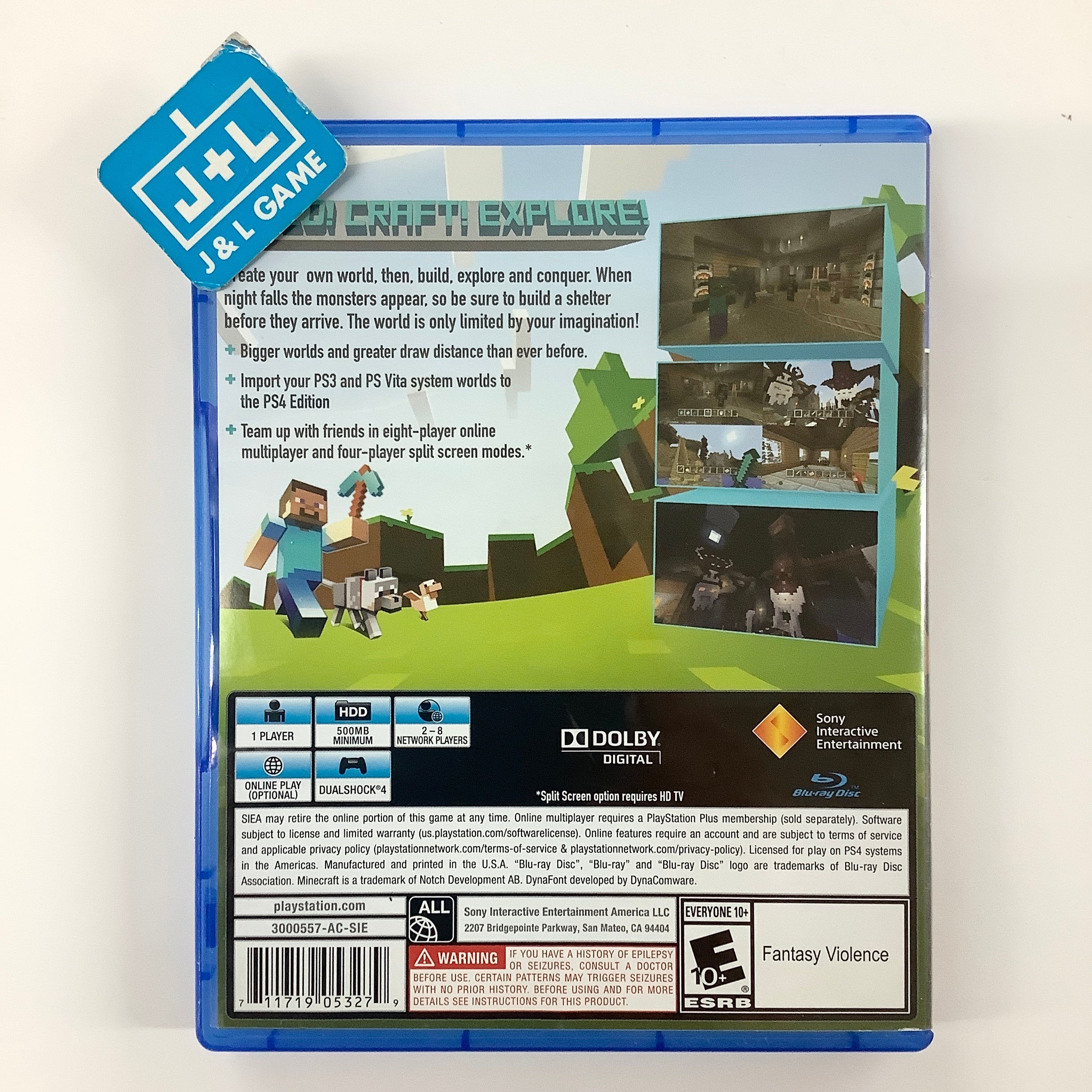 Minecraft：PlayStation4 Edition/ソニー・コンピュ… Free Shipping! Sony Minecraft Bedrock Edition, PS4, VR Compatible