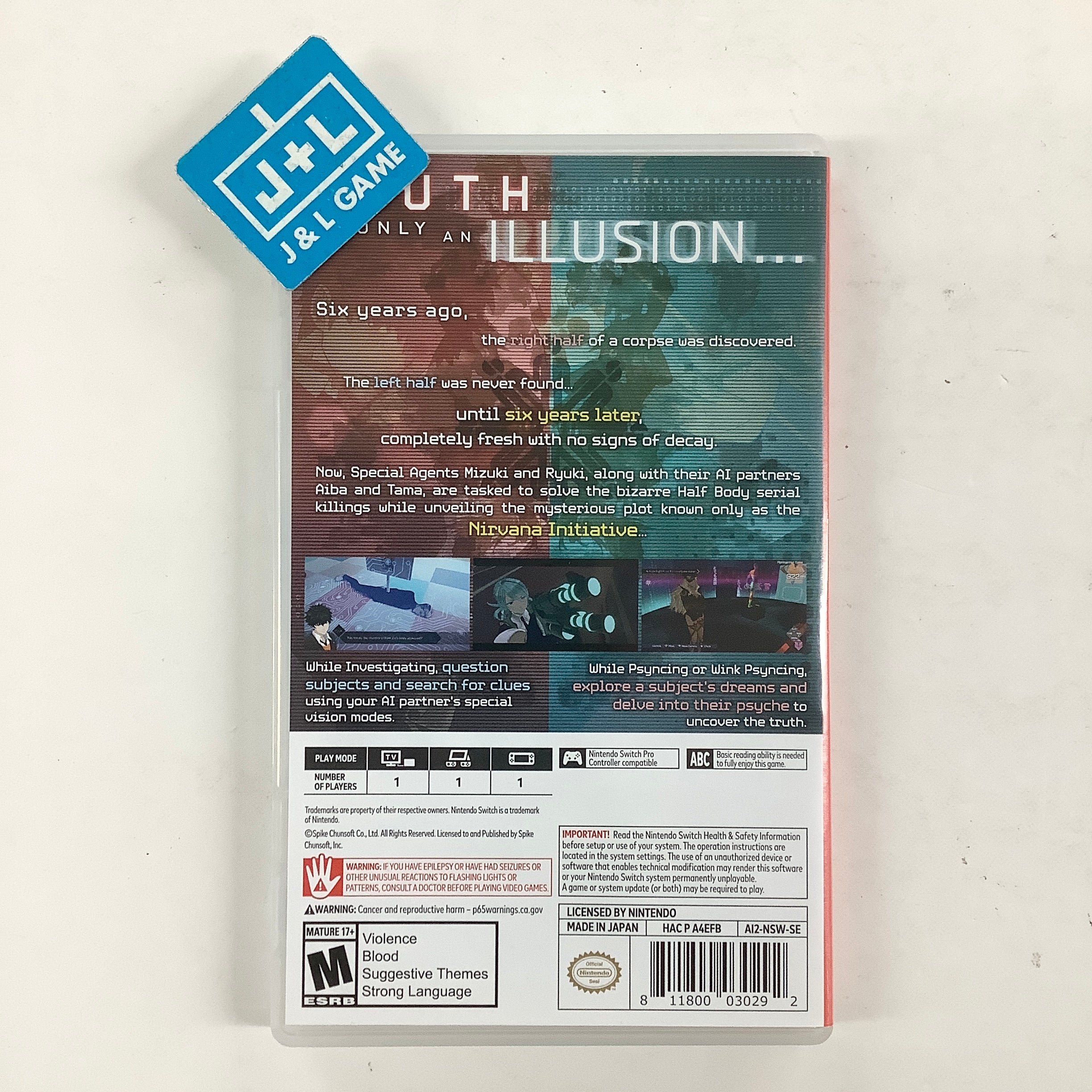AI: The Somnium Files - nirvanA Initiative - (NSW) Nintendo Switch [Pre-Owned] Video Games Spike Chunsoft