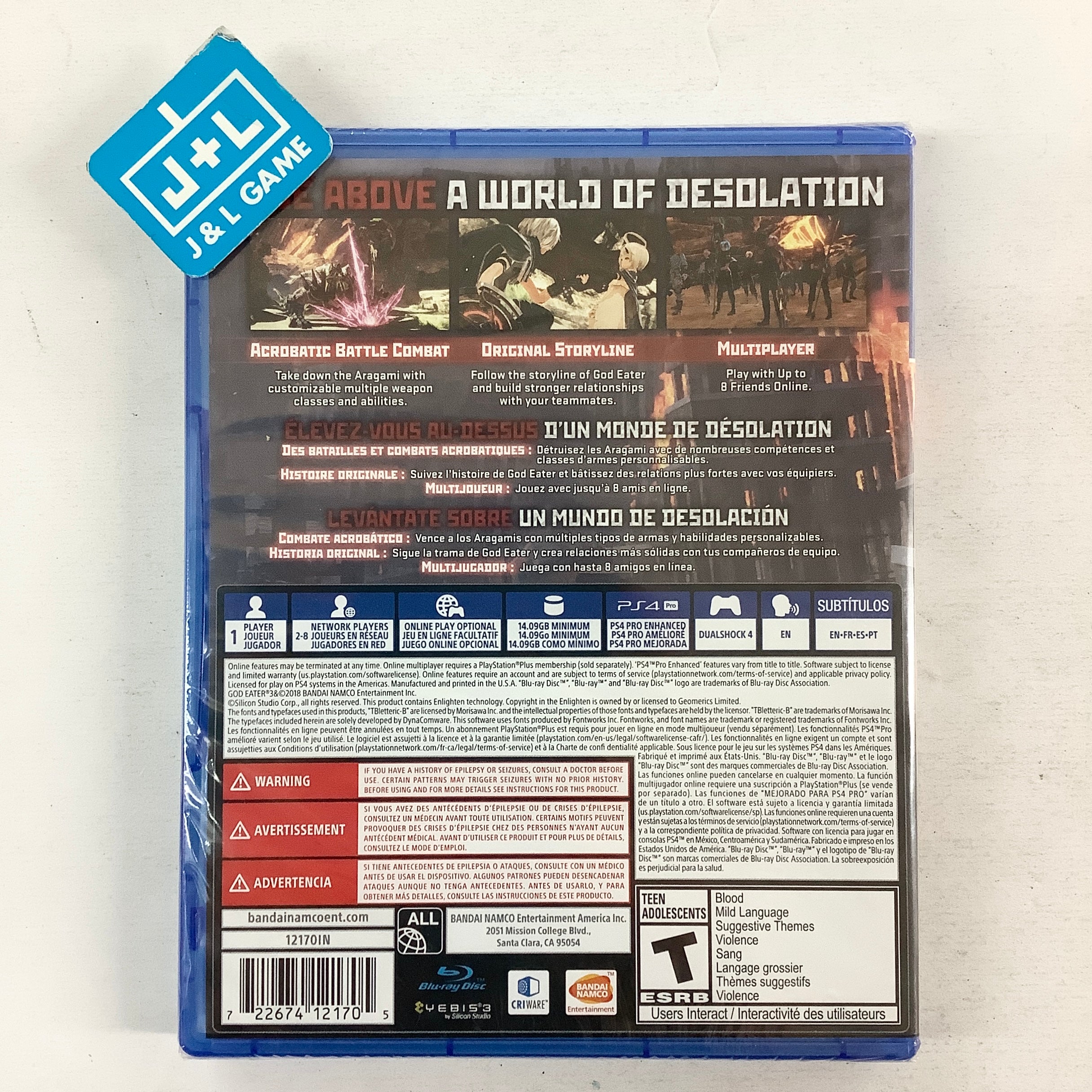 God Eater 3 - (PS4) PlayStation 4 Video Games BANDAI NAMCO Entertainment