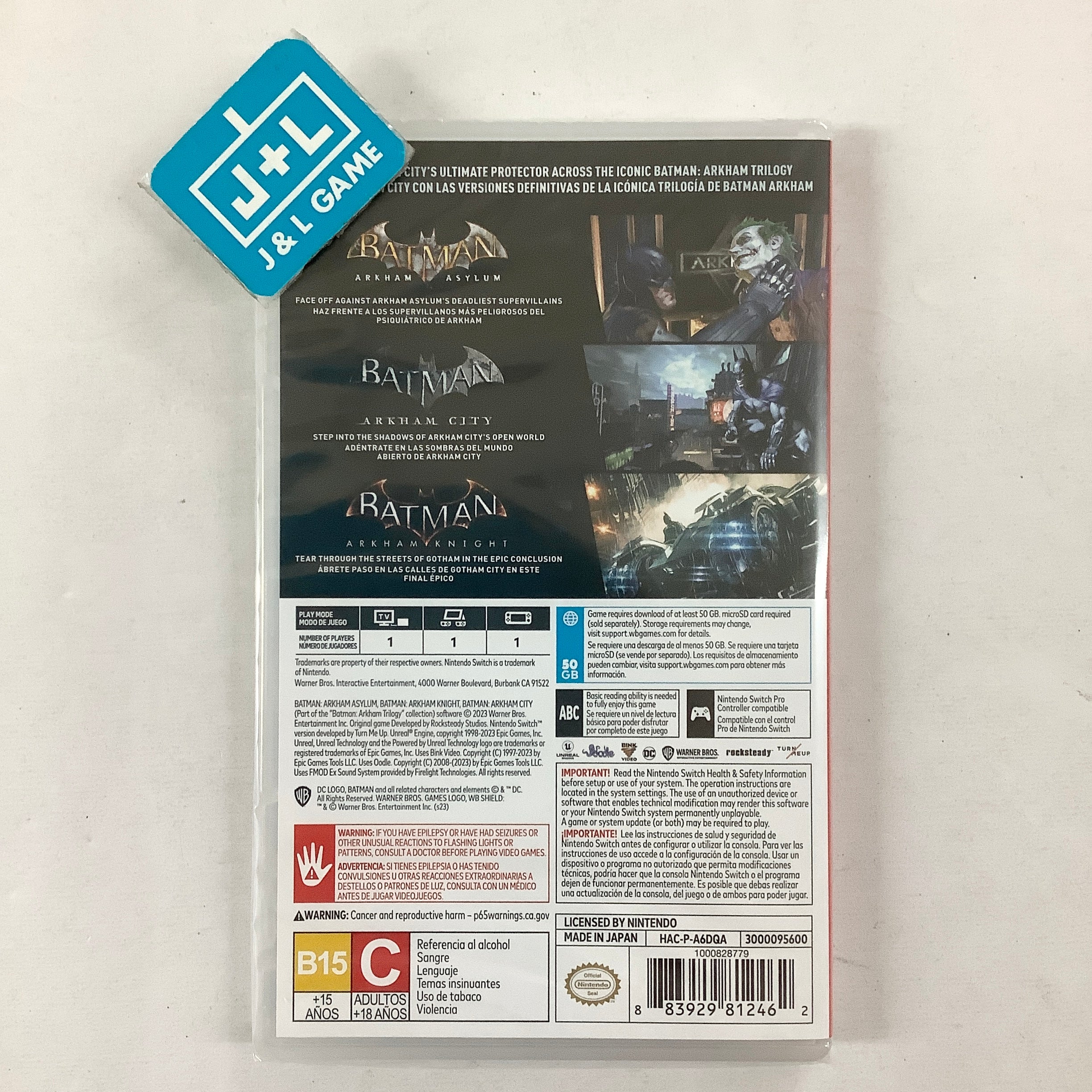 Batman: Arkham Trilogy (With Spanish) - (NSW) Nintendo Switch Video Games WB Games