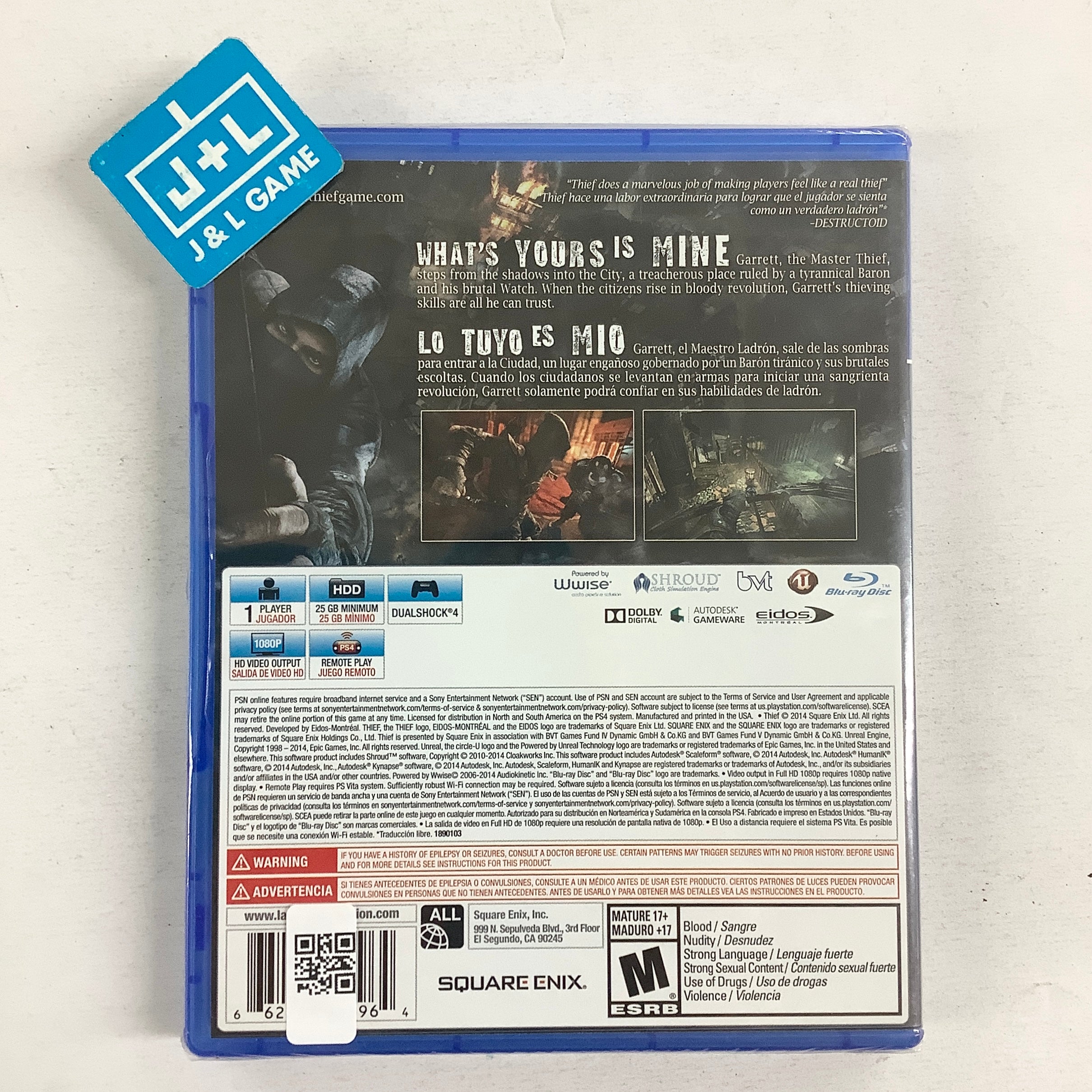 Thief - (PS4) PlayStation 4 Video Games Square Enix