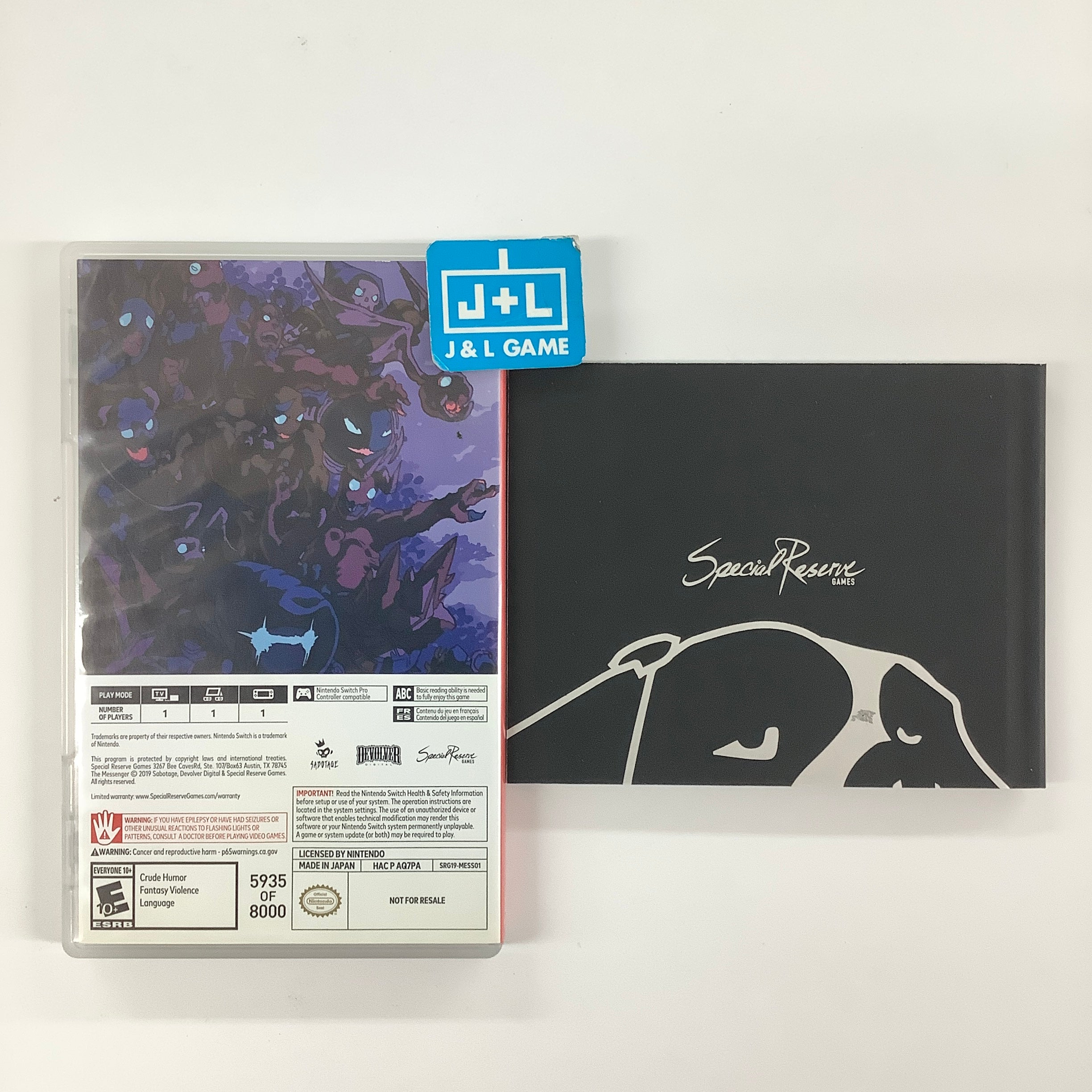 The Messenger (Special Reserve)- (NSW) Nintendo Switch [Pre-Owned] Video Games Devolver Digital
