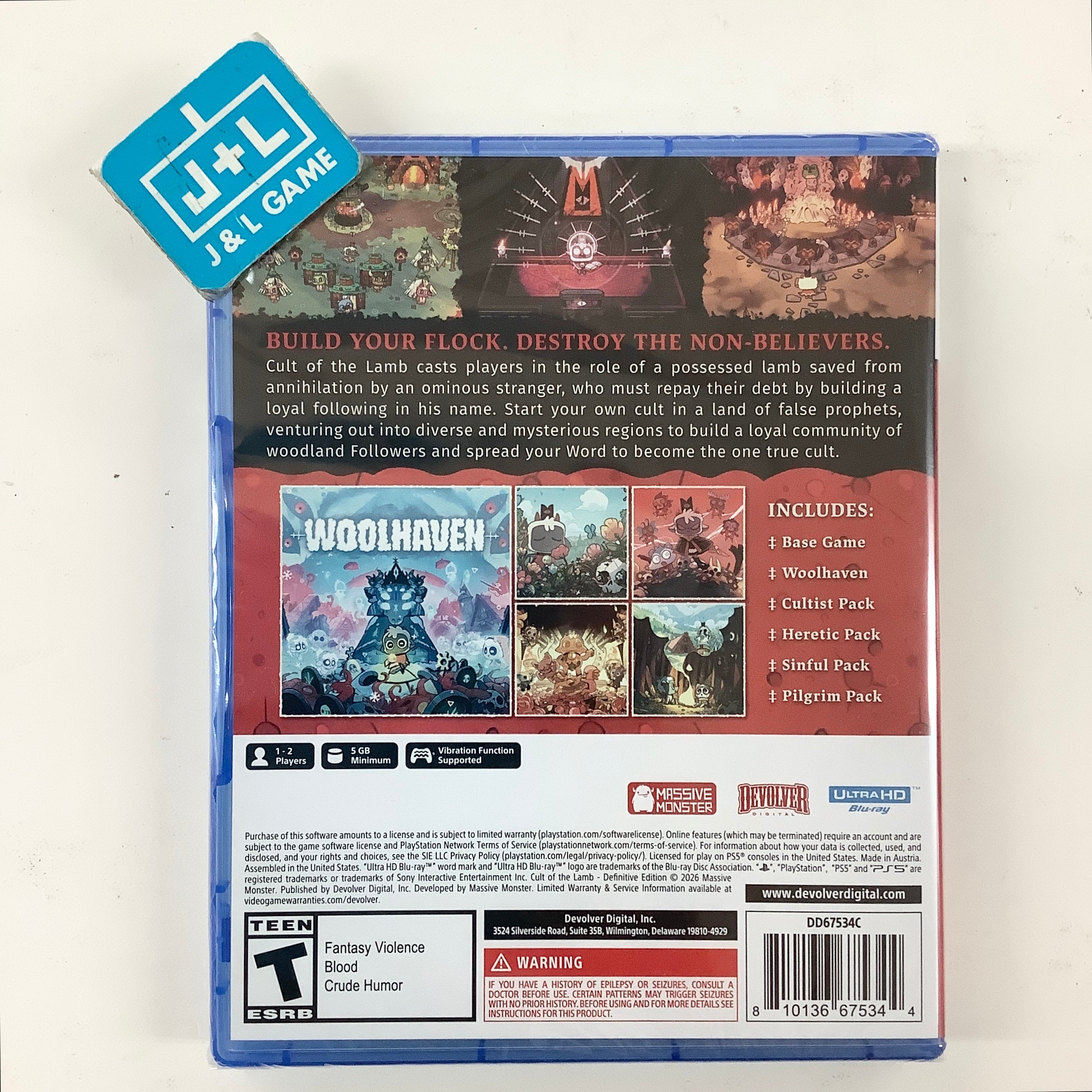 Cult of the Lamb (Definitive Edition) - (PS5) PlayStation 5 Video Games Devolver Digital