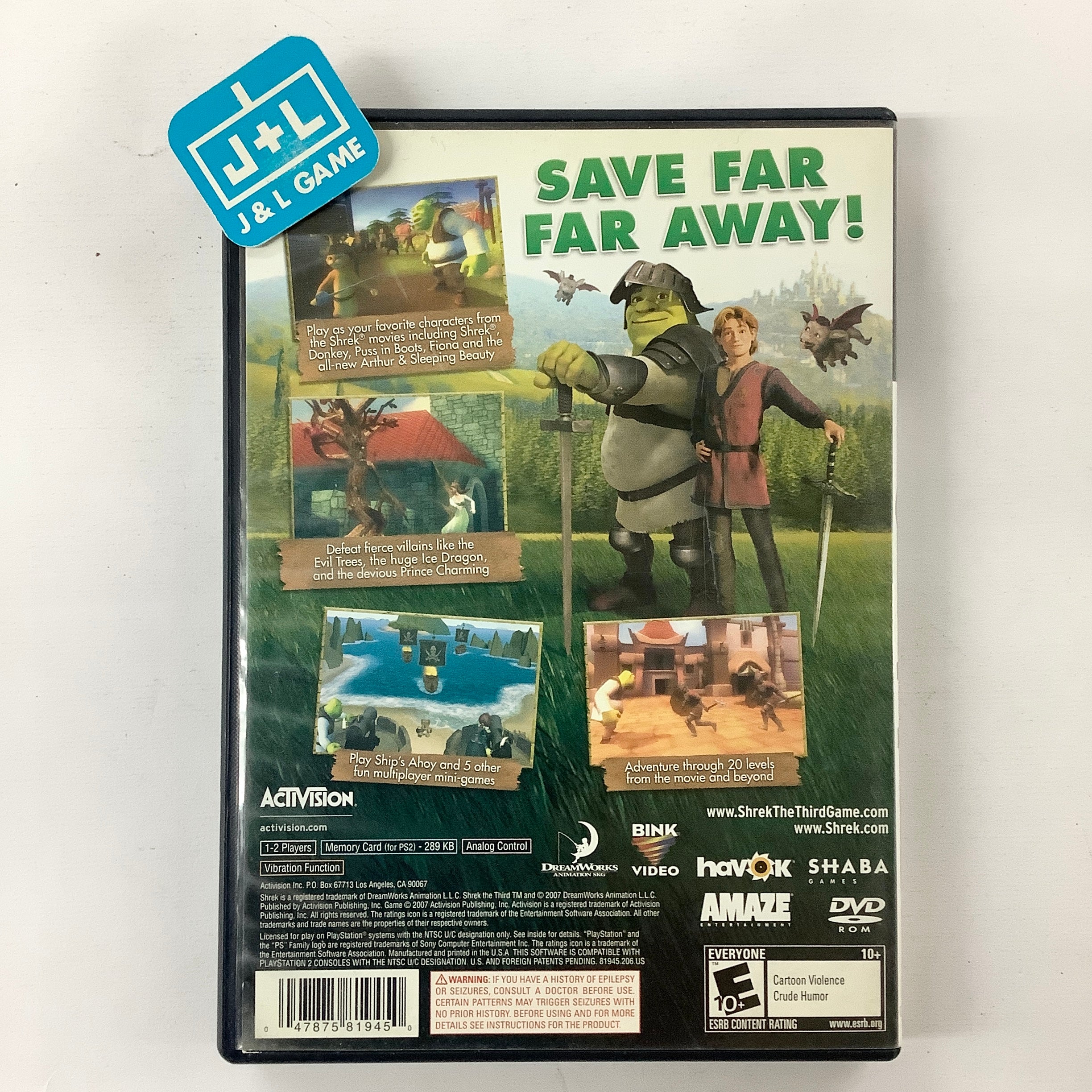 Shrek the Third - (PS2) PlayStation 2 [Pre-Owned] | J&L Game
