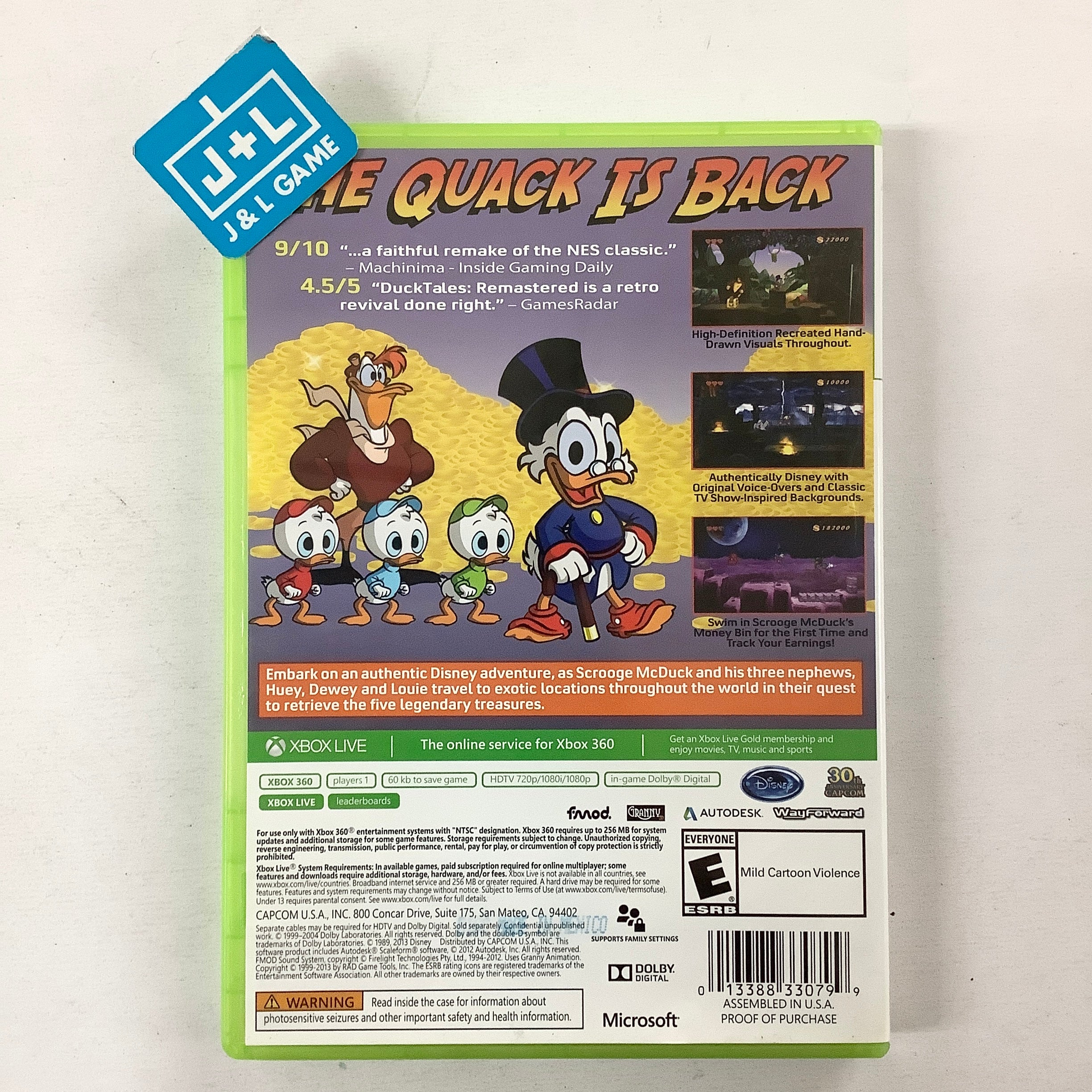 DuckTales: Remastered - Xbox 360 [Pre-Owned] Video Games Capcom