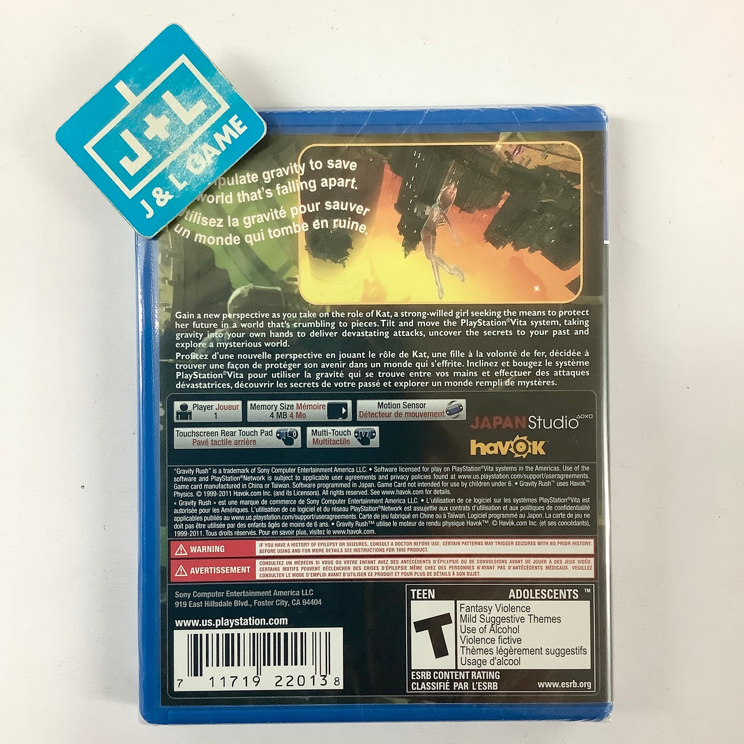 Gravity Rush (Canada) - (PSV) PlayStation Vita Video Games SCEA   