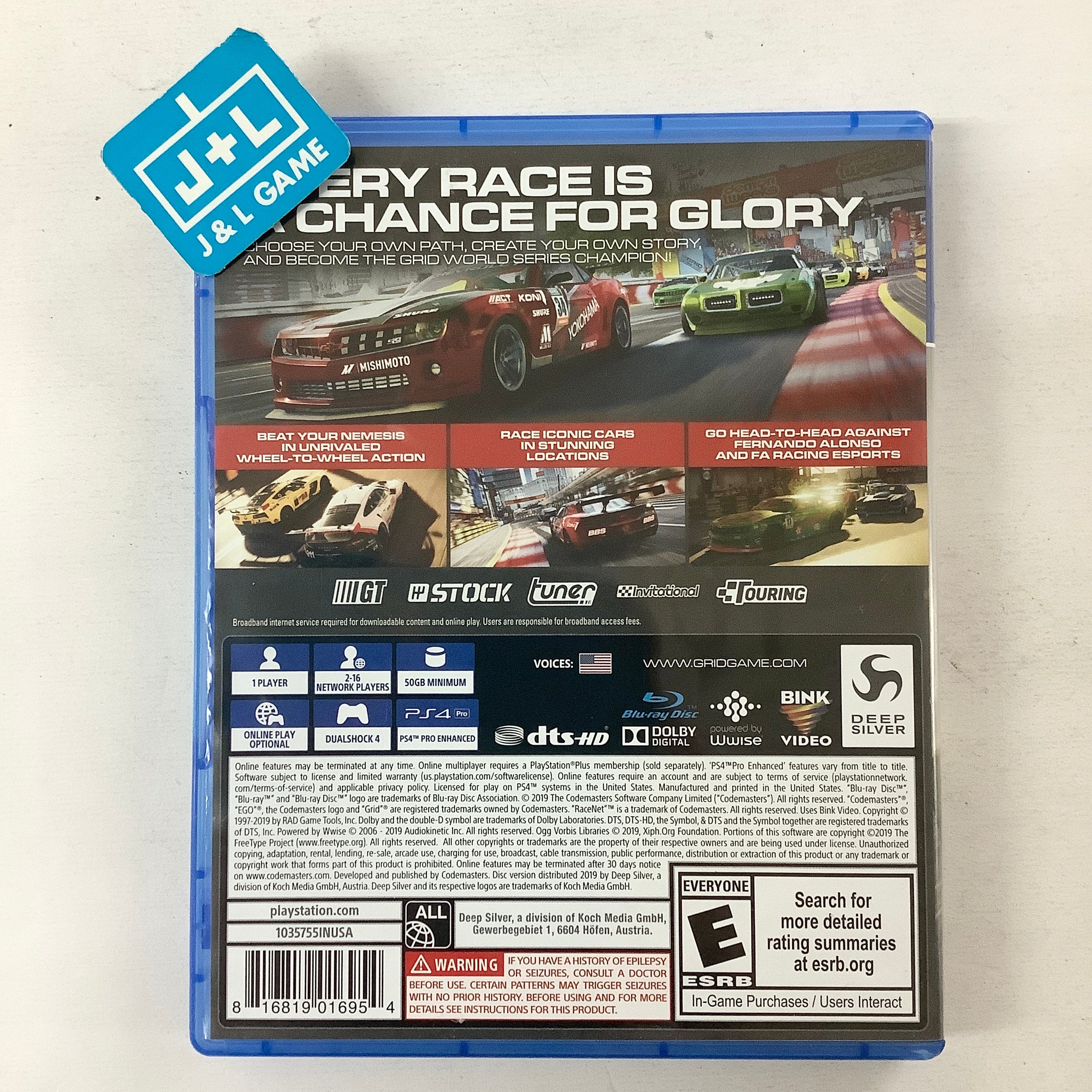 Grid - (PS4) PlayStation 4 [Pre-Owned] Video Games Deep Silver   