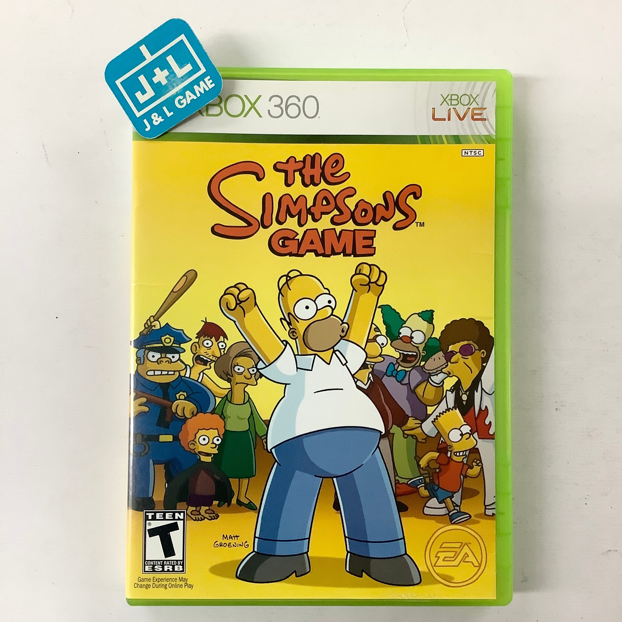 The Simpsons Game (with Poster) - Xbox 360 [Pre-Owned] Video Games EA Games   