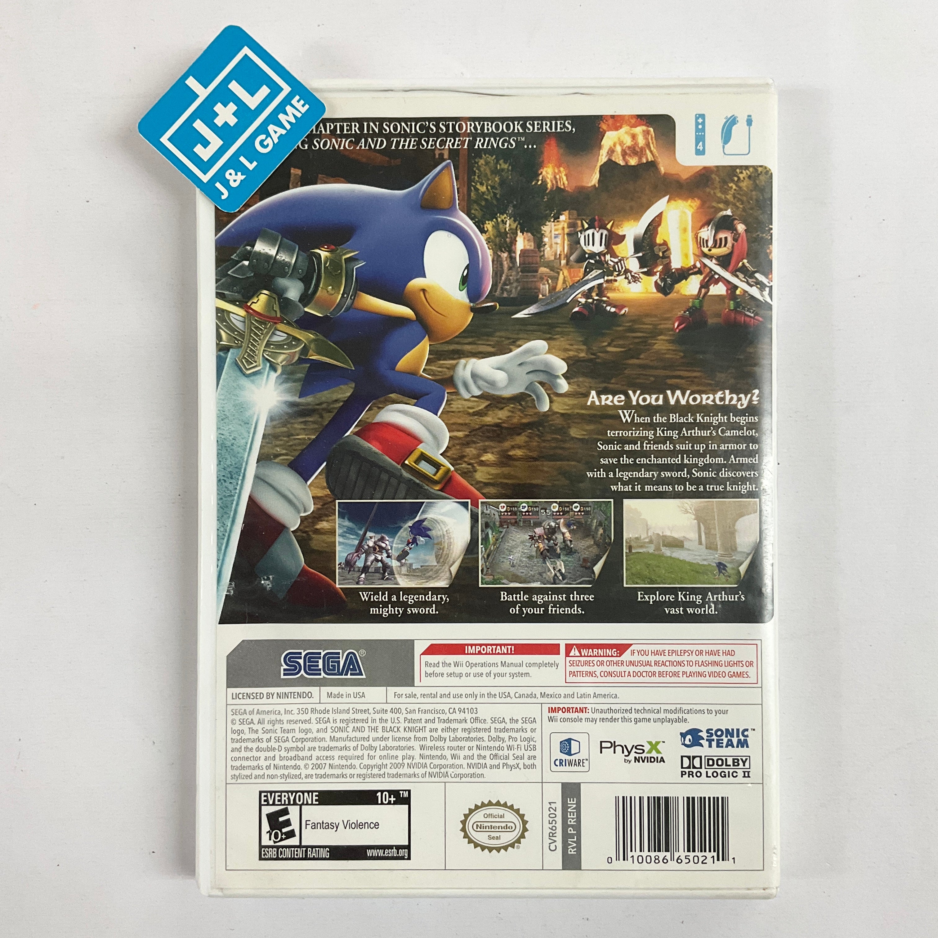 Sonic and the Black Knight - Nintendo Wii [Pre-Owned] Video Games Sega   