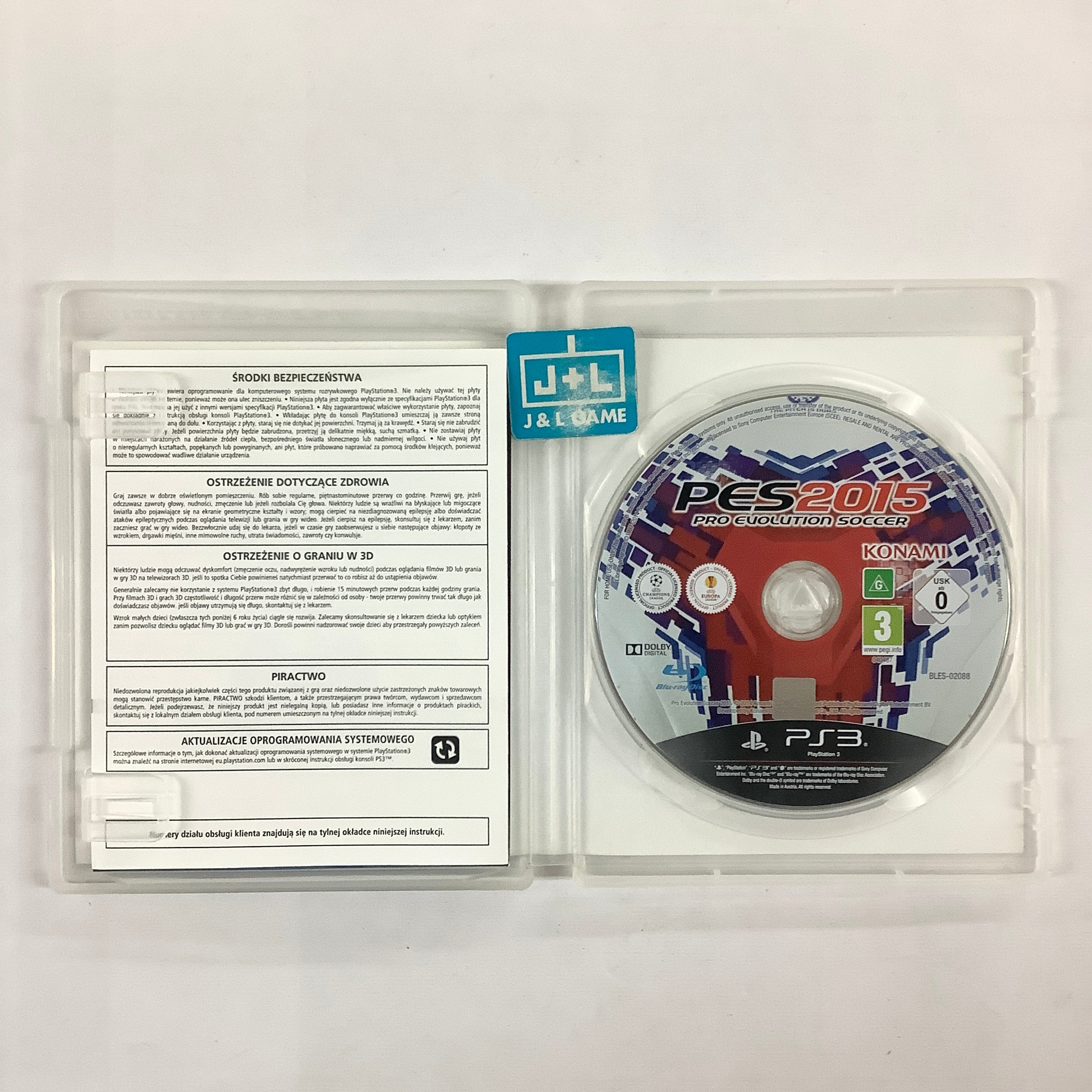 Pro Evolution Soccer 2015 (Polish) - (PS3) Playstation 3 [Pre-Owned] (European Import) Video Games Konami   