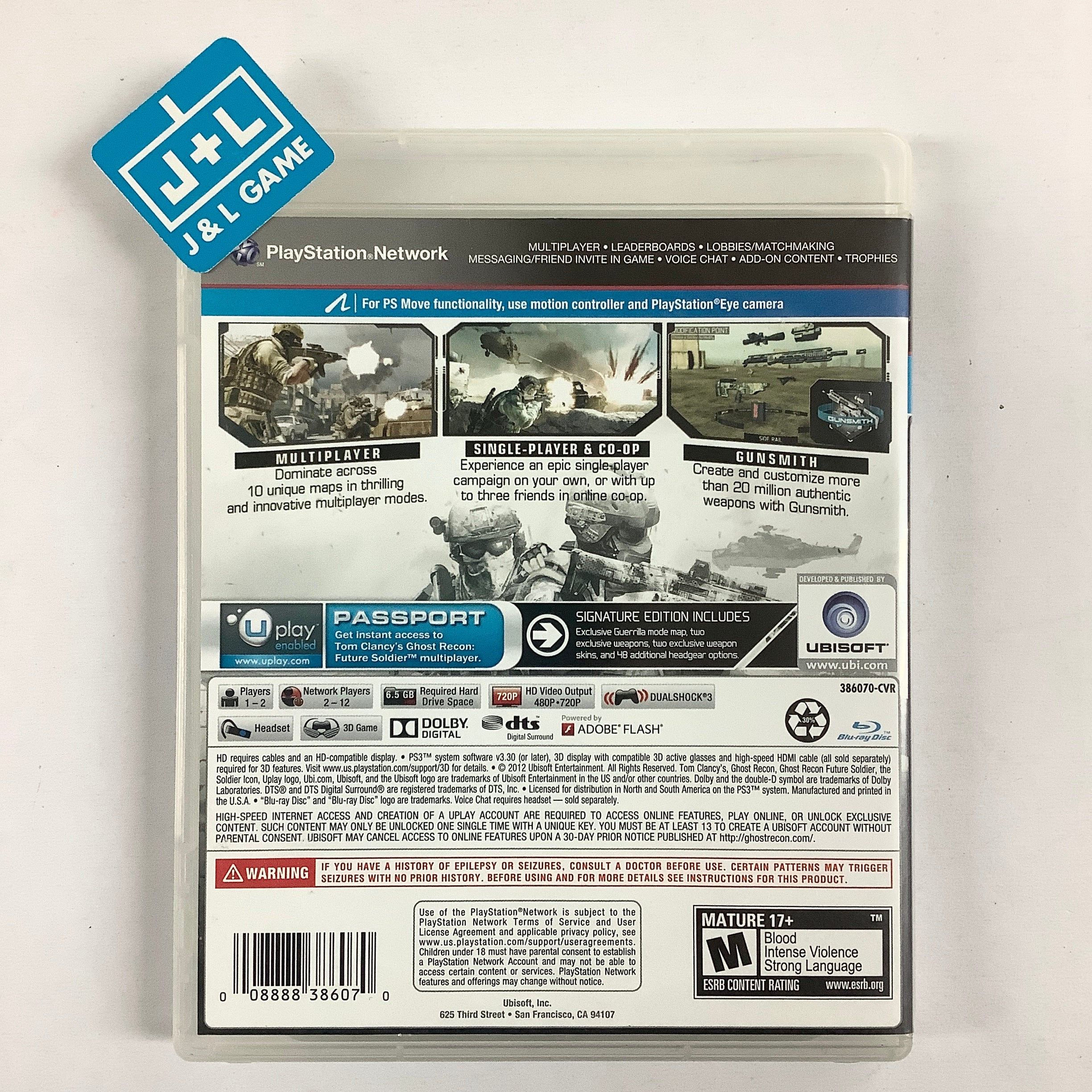 Tom Clancy's Ghost Recon: Future Soldier (Signature Edition) - (PS3) PlayStation 3 [Pre-Owned] Video Games Ubisoft   