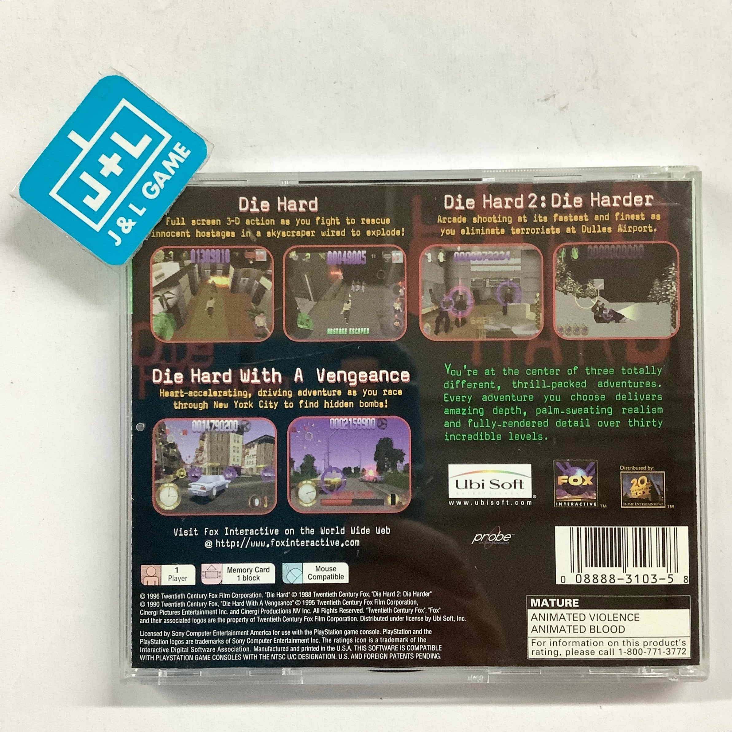 Die Hard Trilogy (Greatest Hits) - (PS1) PlayStation 1 [Pre-Owned] Video Games Ubisoft   
