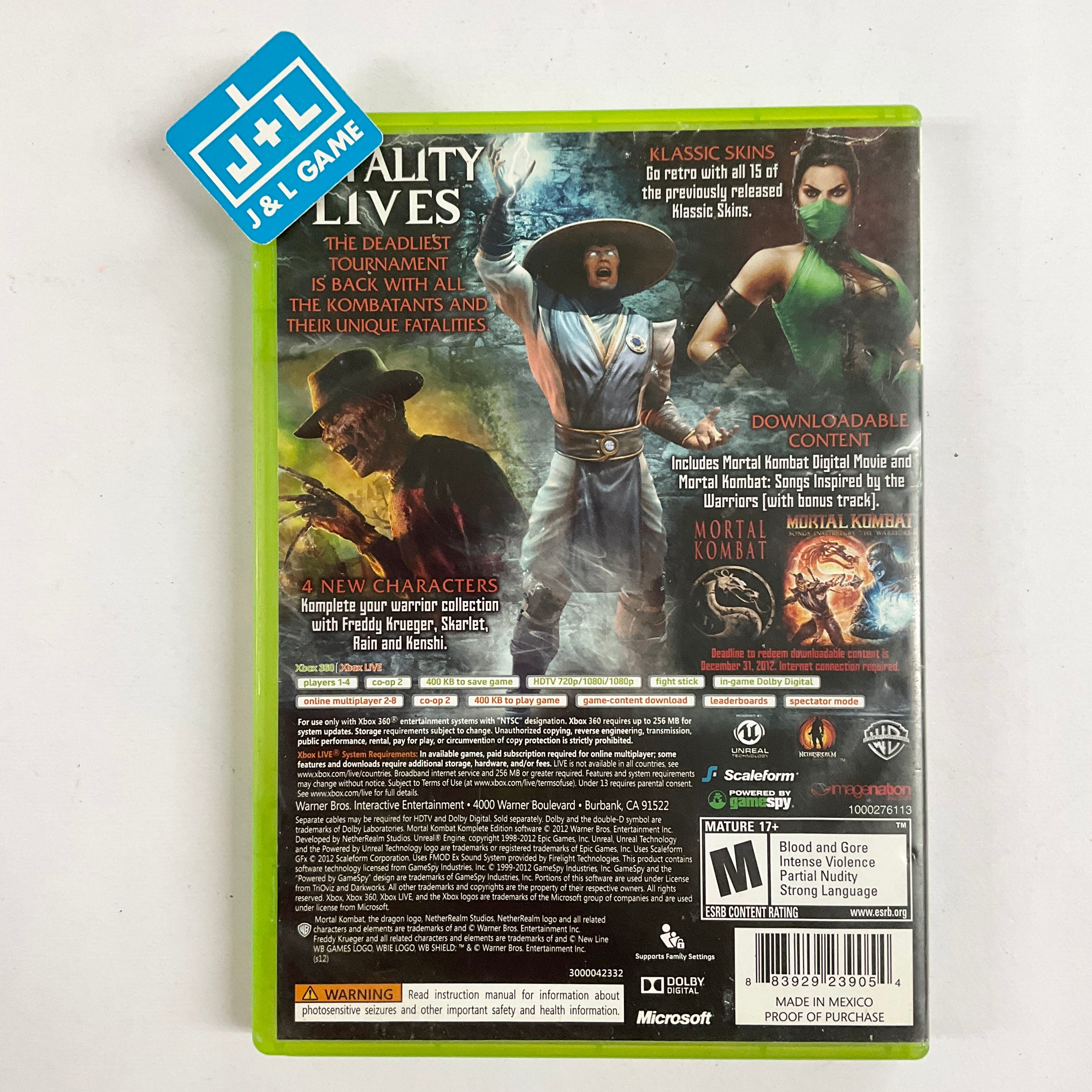 Mortal Kombat: Komplete Edition - Xbox 360 [Pre-Owned] | J&L Game