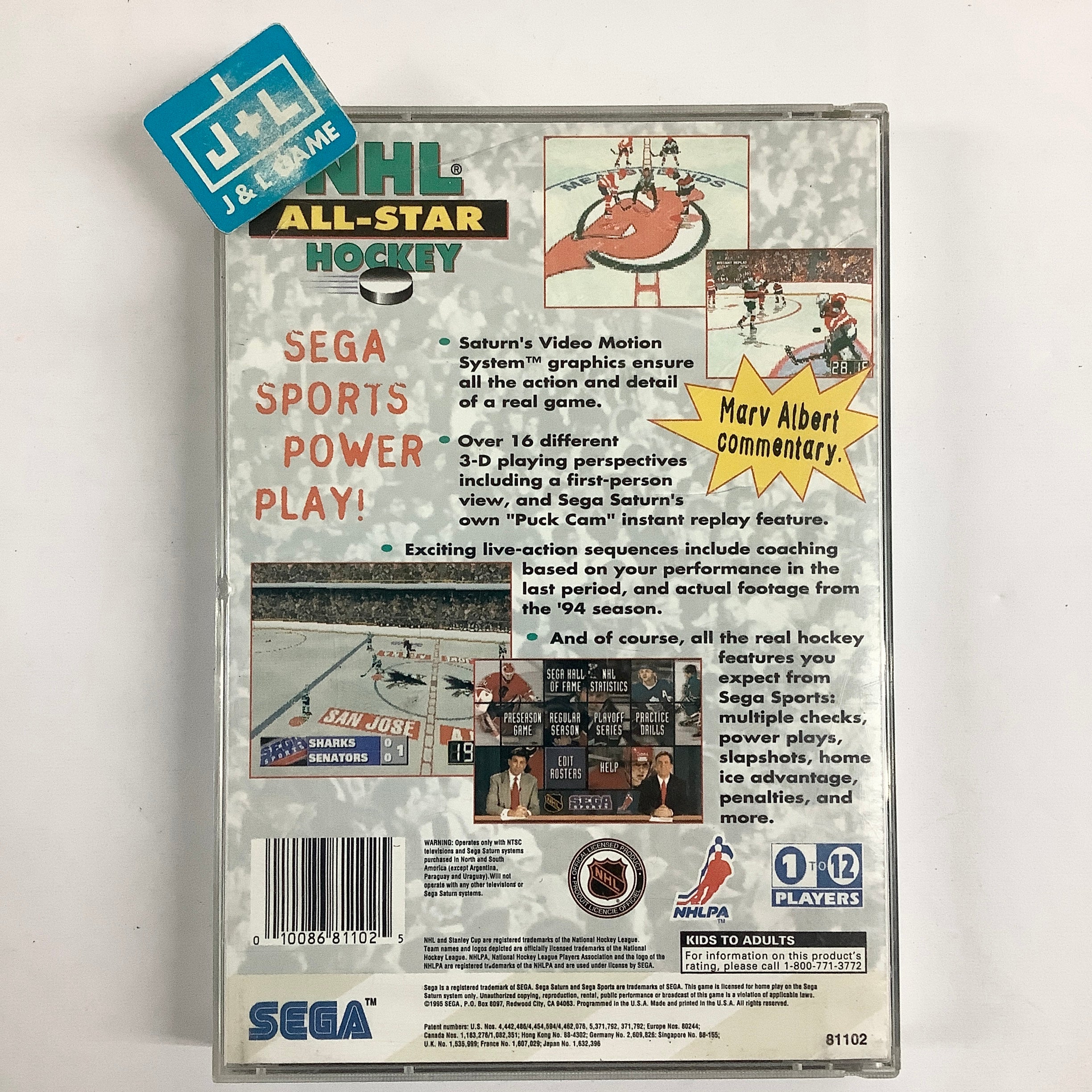 NHL All-Star Hockey - (SS) SEGA Saturn [Pre-Owned] Video Games Sega   