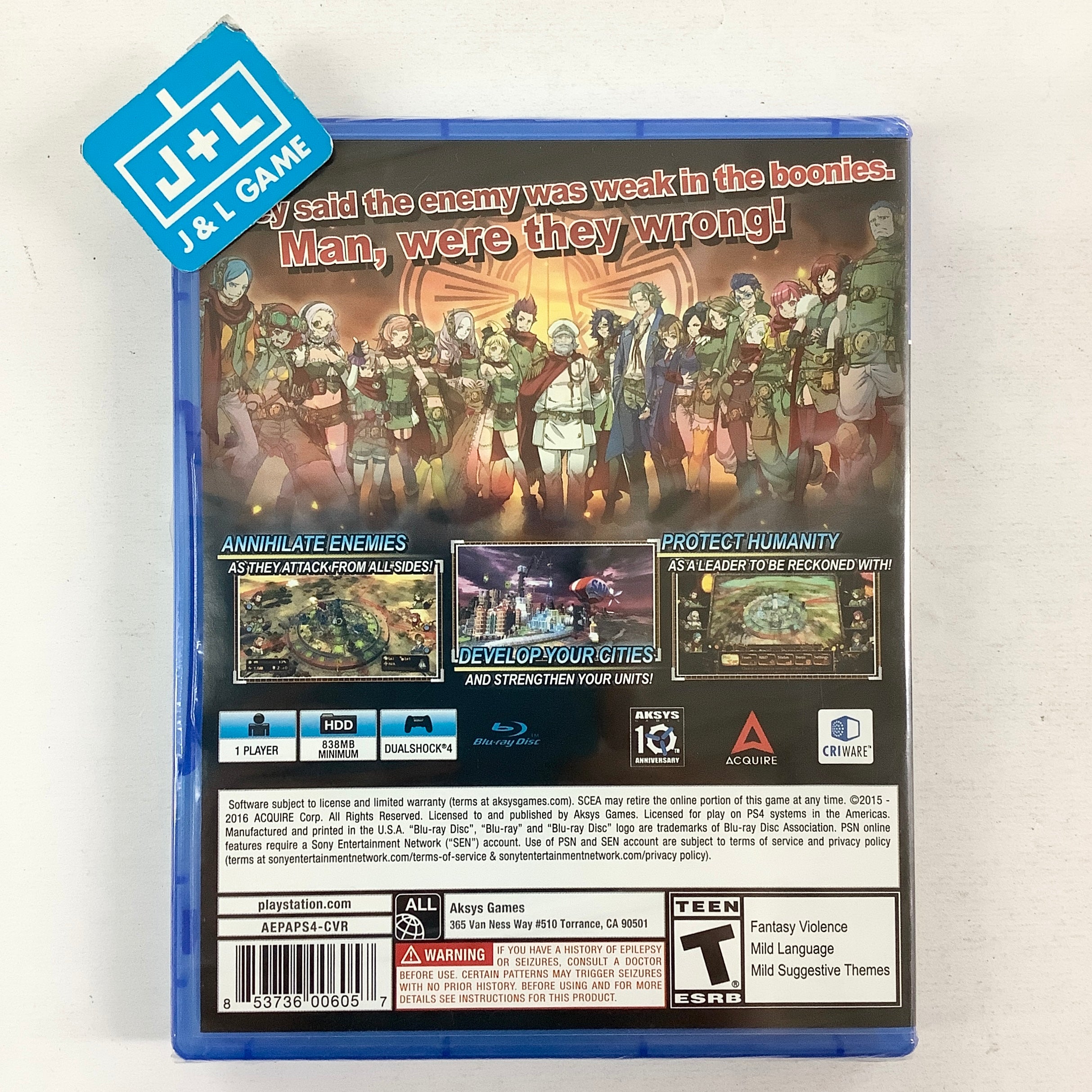 Aegis of Earth: Protonovus Assault - (PS4) PlayStation 4 Video Games Aksys Games