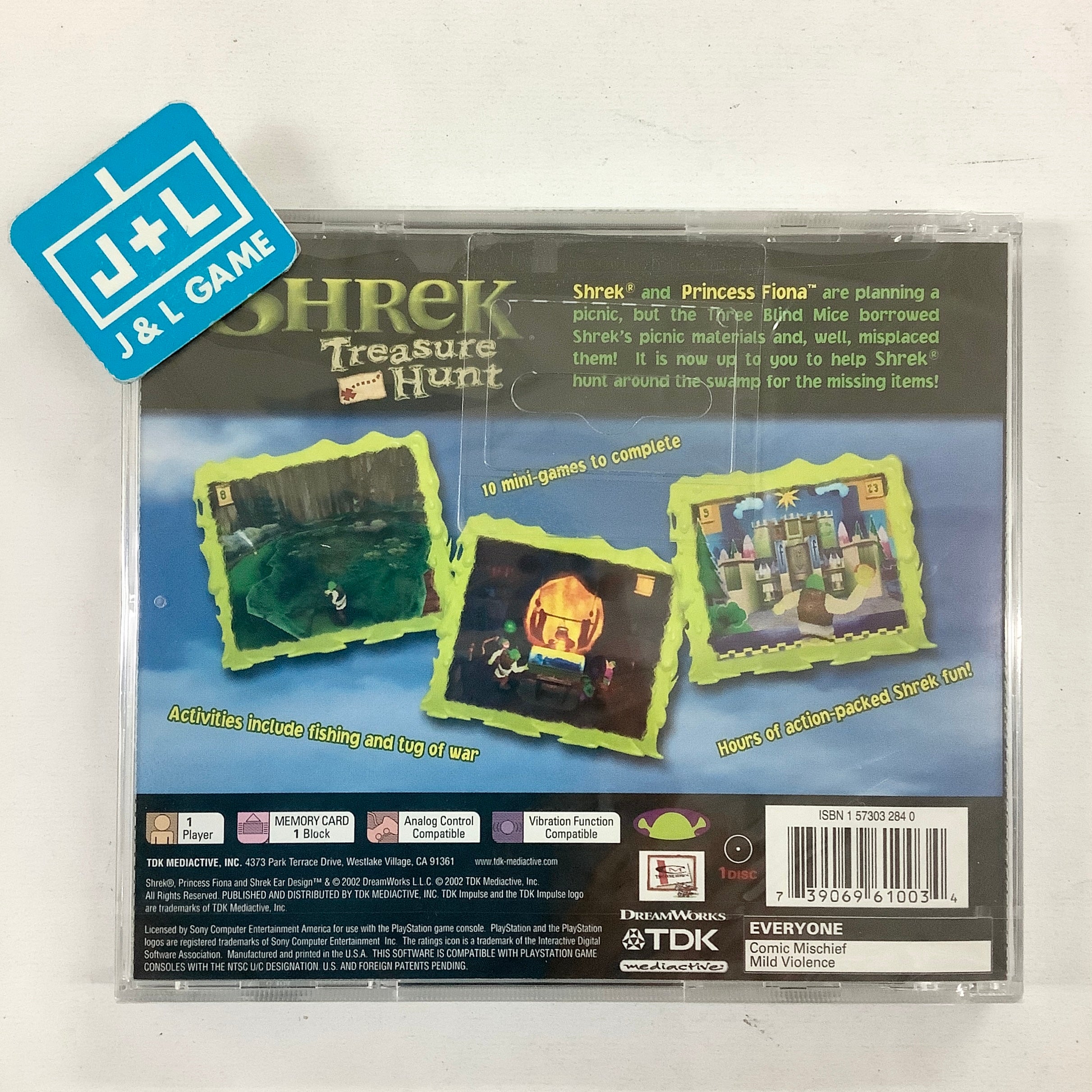 Shrek Treasure Hunt - (PS1) PlayStation 1 Video Games TDK Mediactive   